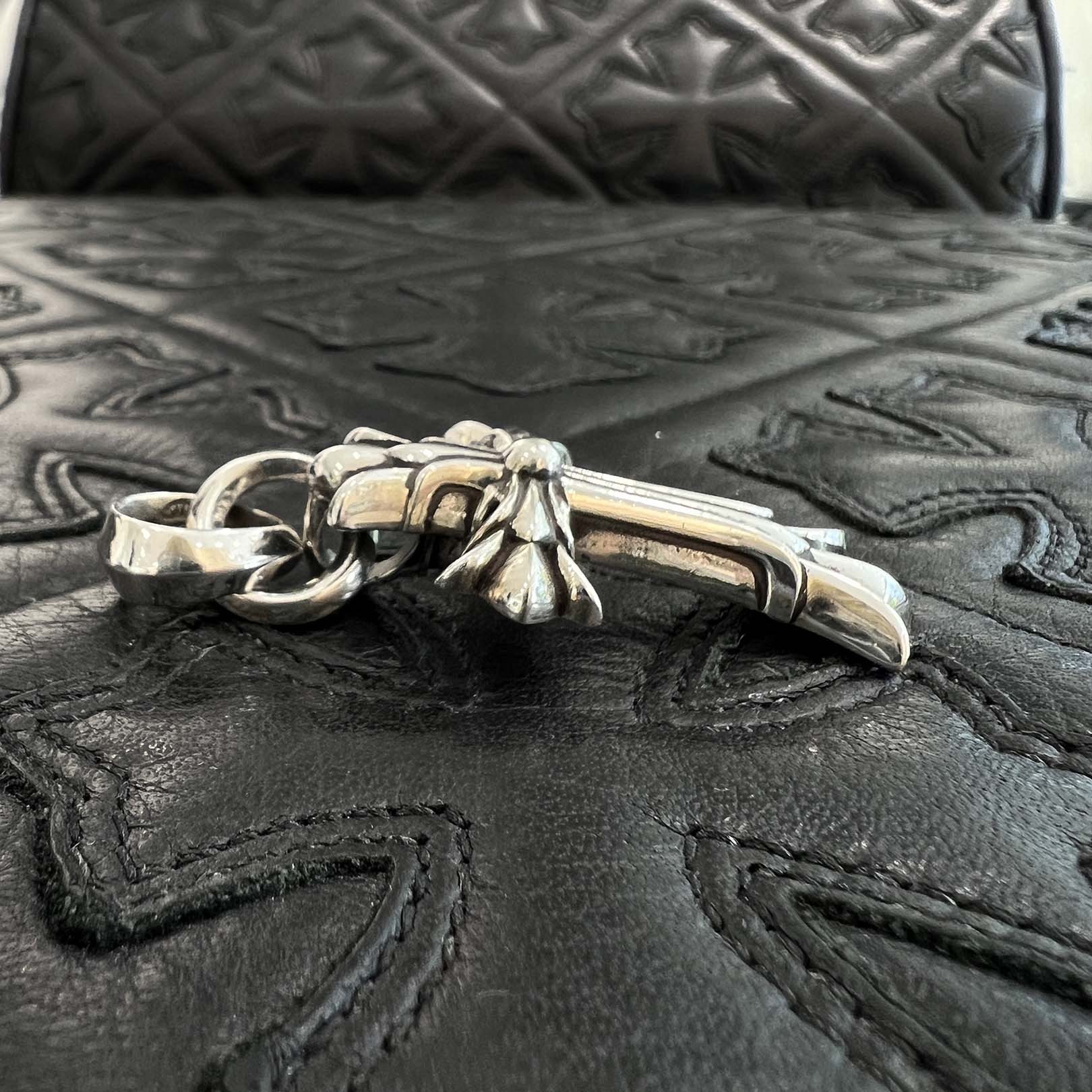 CHROME HEARTS Double CH Cross Small Pendant Top With Bail クロムハーツ ダブル CHクロス スモール ペンダントトップ ウィズベイル