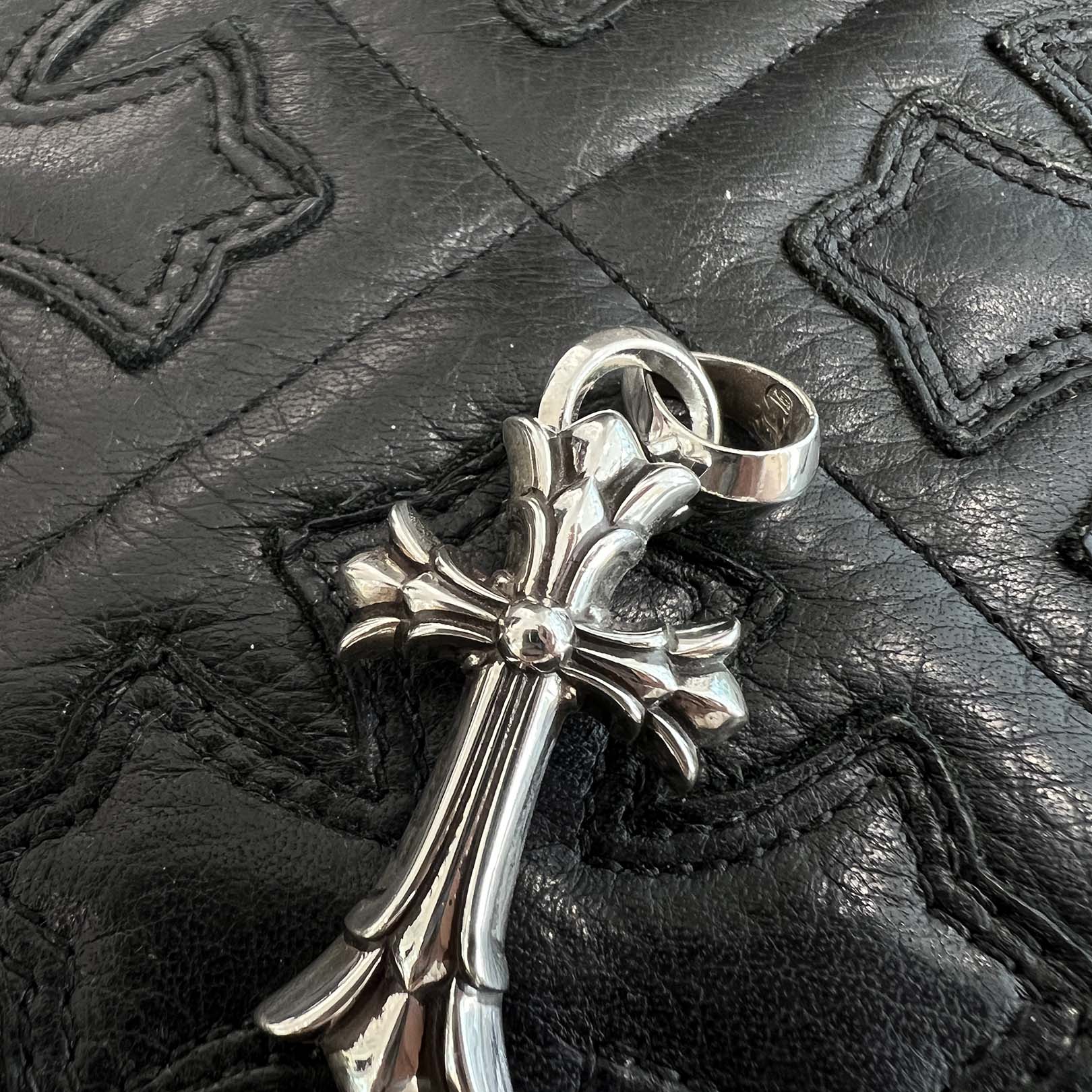 CHROME HEARTS Double CH Cross Small Pendant Top With Bail クロムハーツ ダブル CHクロス スモール ペンダントトップ ウィズベイル
