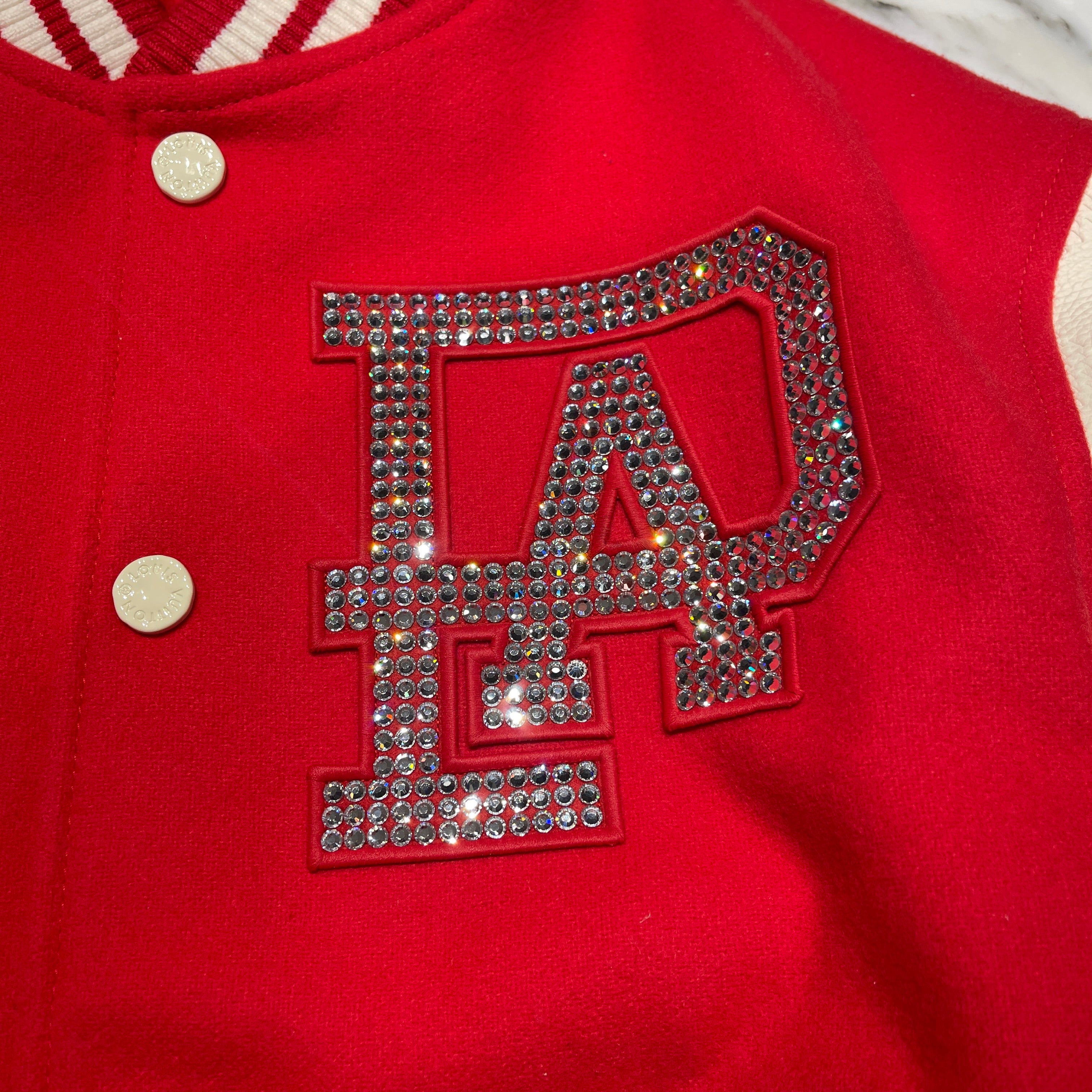 LOUIS VUITTON 2024SS Mixed Leather Varsity Blouson 1AFIQ9 Size 48 ルイヴィトン ミックスレザーバーシティブルゾン サイズ48