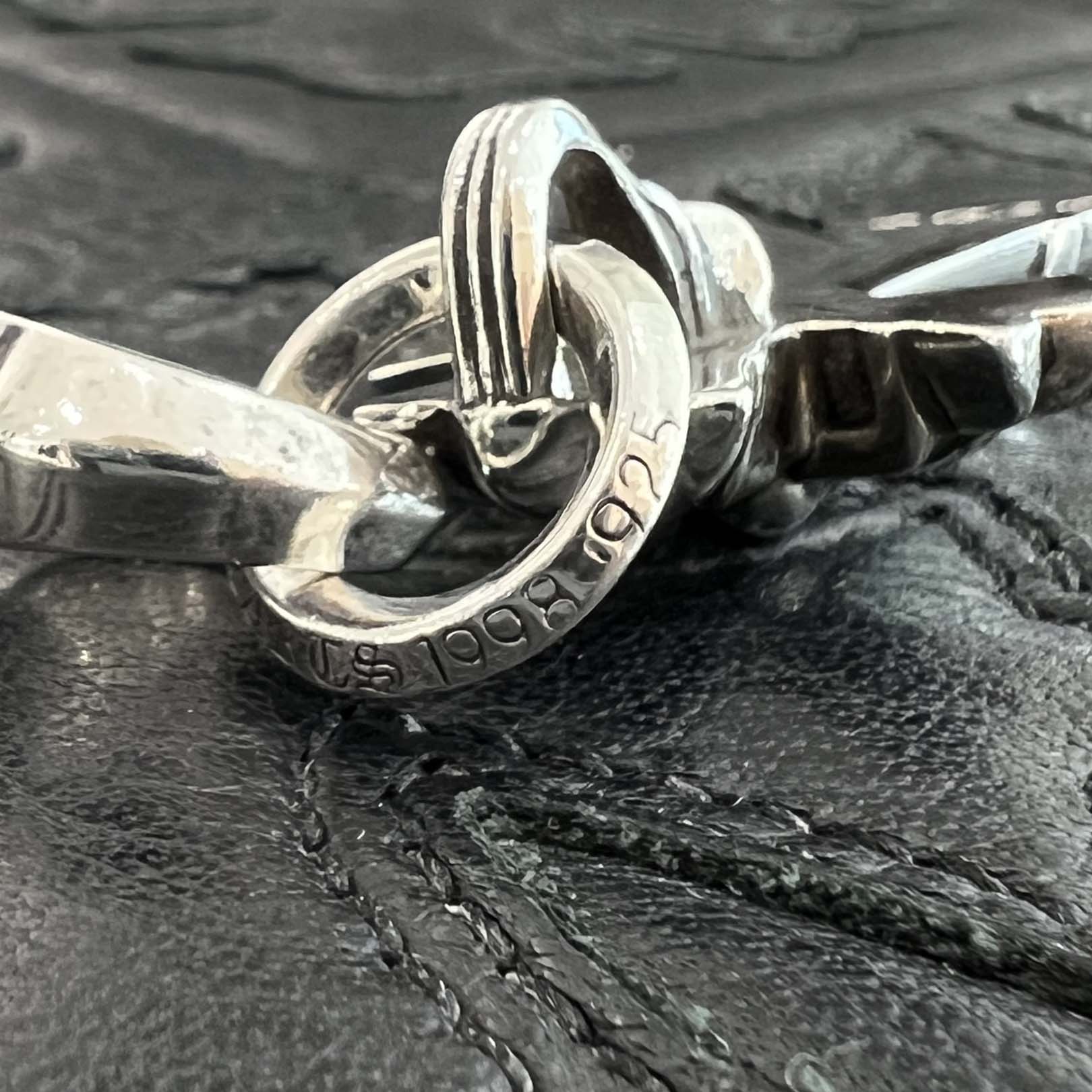 CHROME HEARTS Double CH Cross Small Pendant Top With Bail クロム