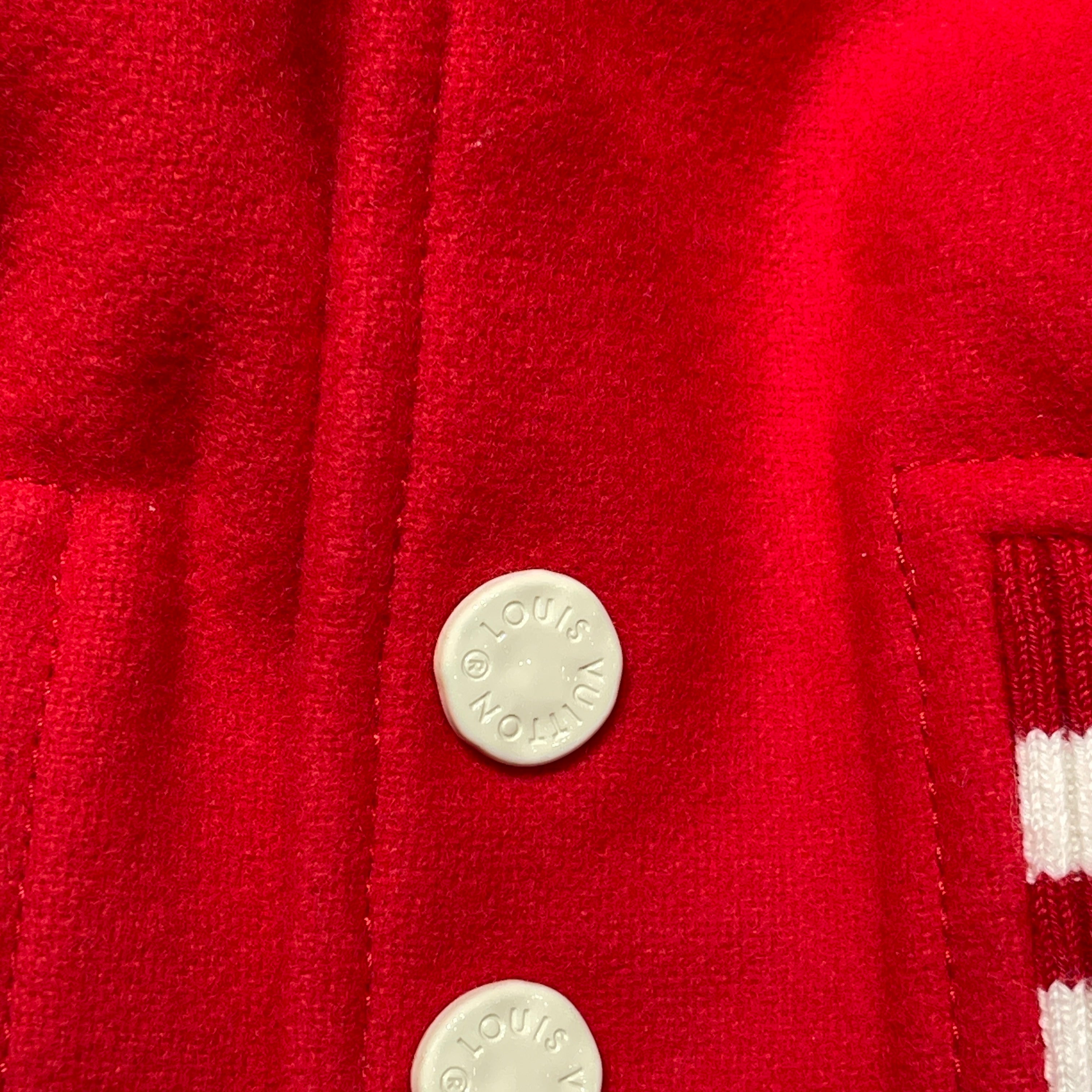 LOUIS VUITTON 2024SS Mixed Leather Varsity Blouson 1AFIQ9 Size 48 ルイヴィトン ミックスレザーバーシティブルゾン サイズ48