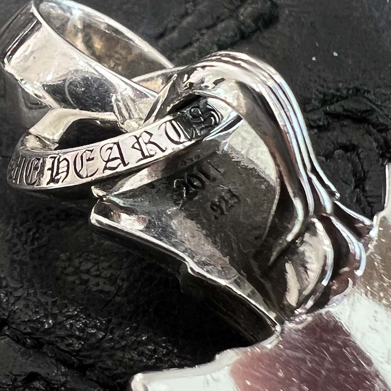 CHROME HEARTS Double CH Cross Small Pendant Top With Bail クロムハーツ ダブル CHクロス スモール ペンダントトップ ウィズベイル