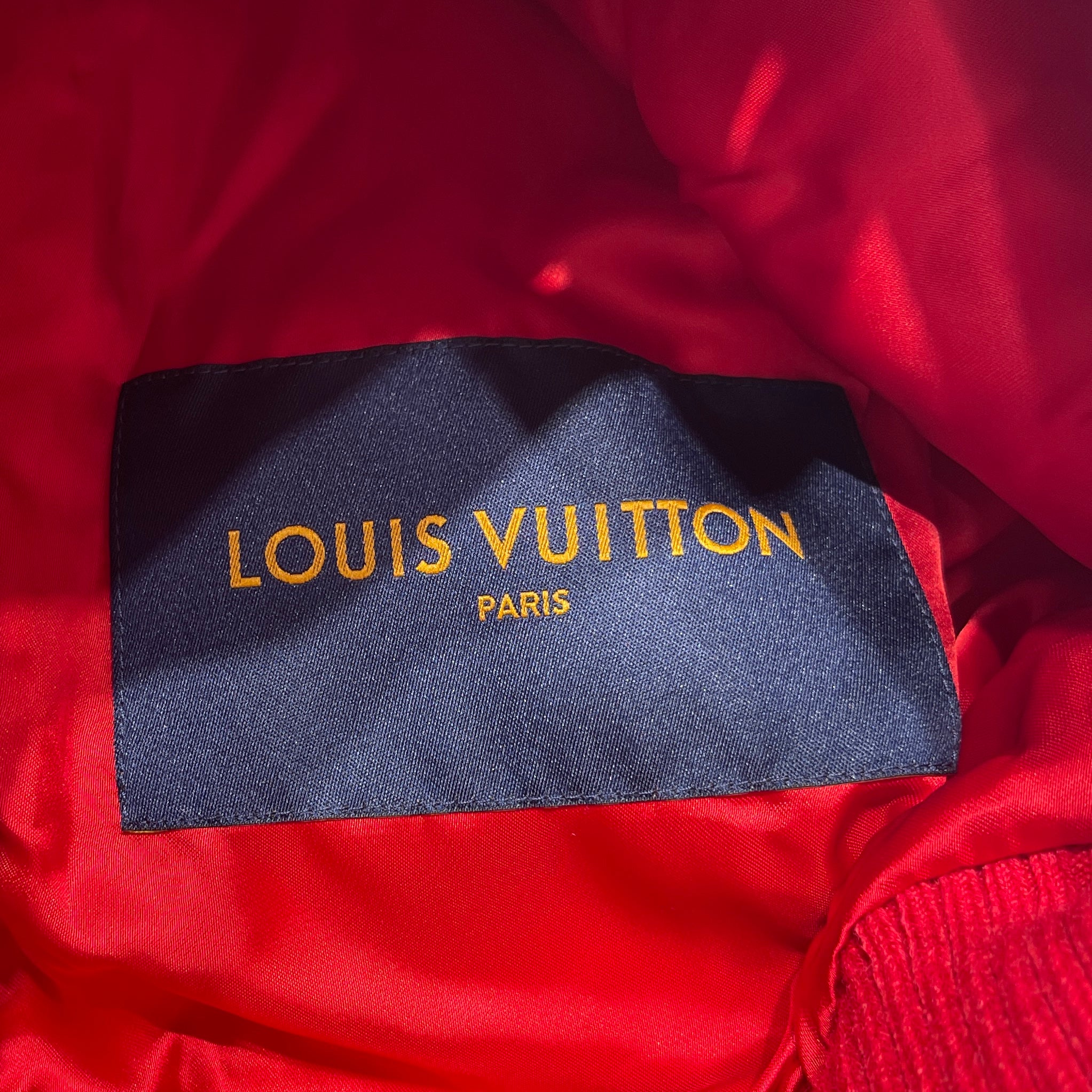 LOUIS VUITTON 2024SS Mixed Leather Varsity Blouson 1AFIQ9 Size 48 ルイヴィトン ミックスレザーバーシティブルゾン サイズ48