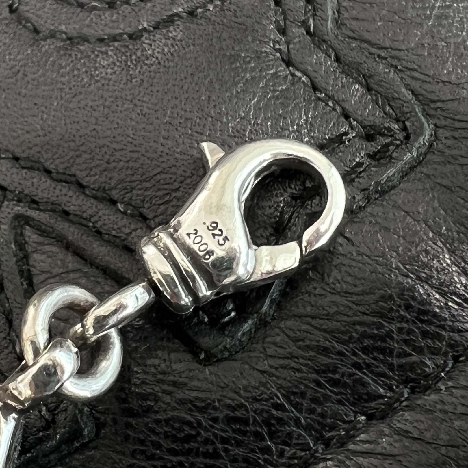 CHROME HEARTS DICE Cross Ball Silver Bracelet Size 9 LINK クロム