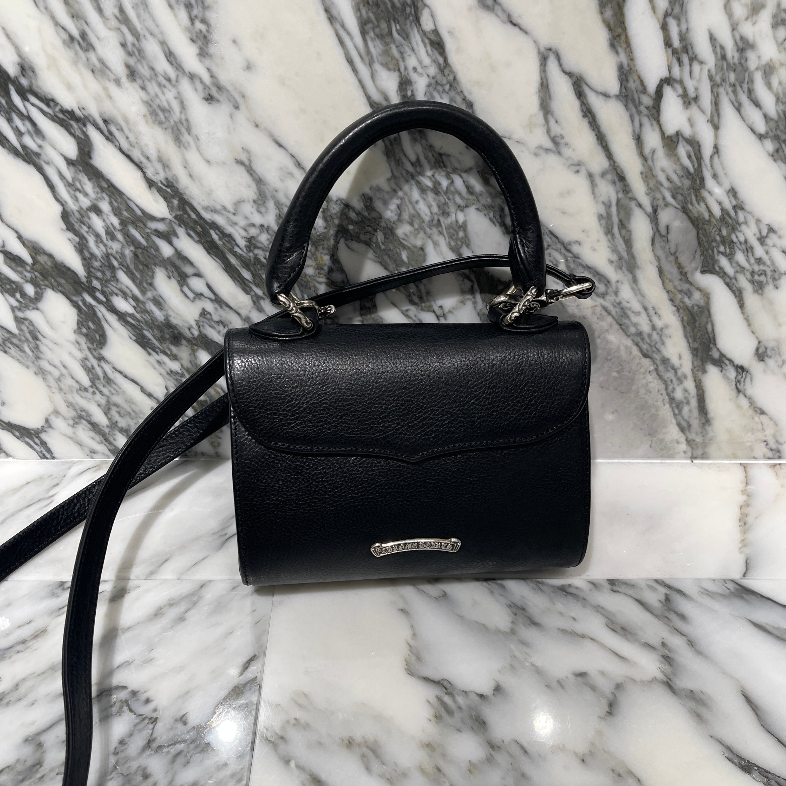 CHROME HEARTS DOC ADAMS CH CROSS 2 WAY LEATHER BAG クロムハーツ ドッグアダムス CHクロス２WAY レザーバッグ ショルダーバッグ トートバッグ