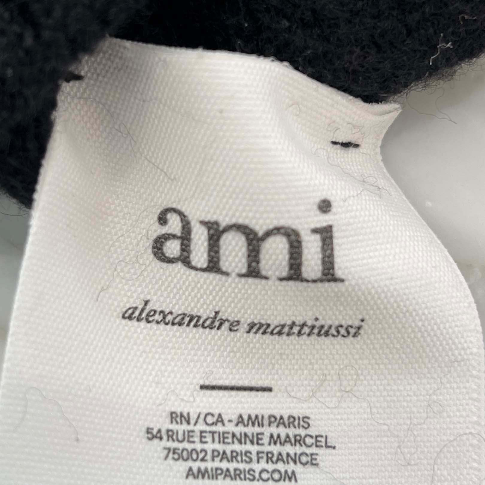 AMI PARIS Merino Wool Felt Knit Sweater BFUKS006.018 Size S アミパリス メリノウールフェルトニット セーター サイズS