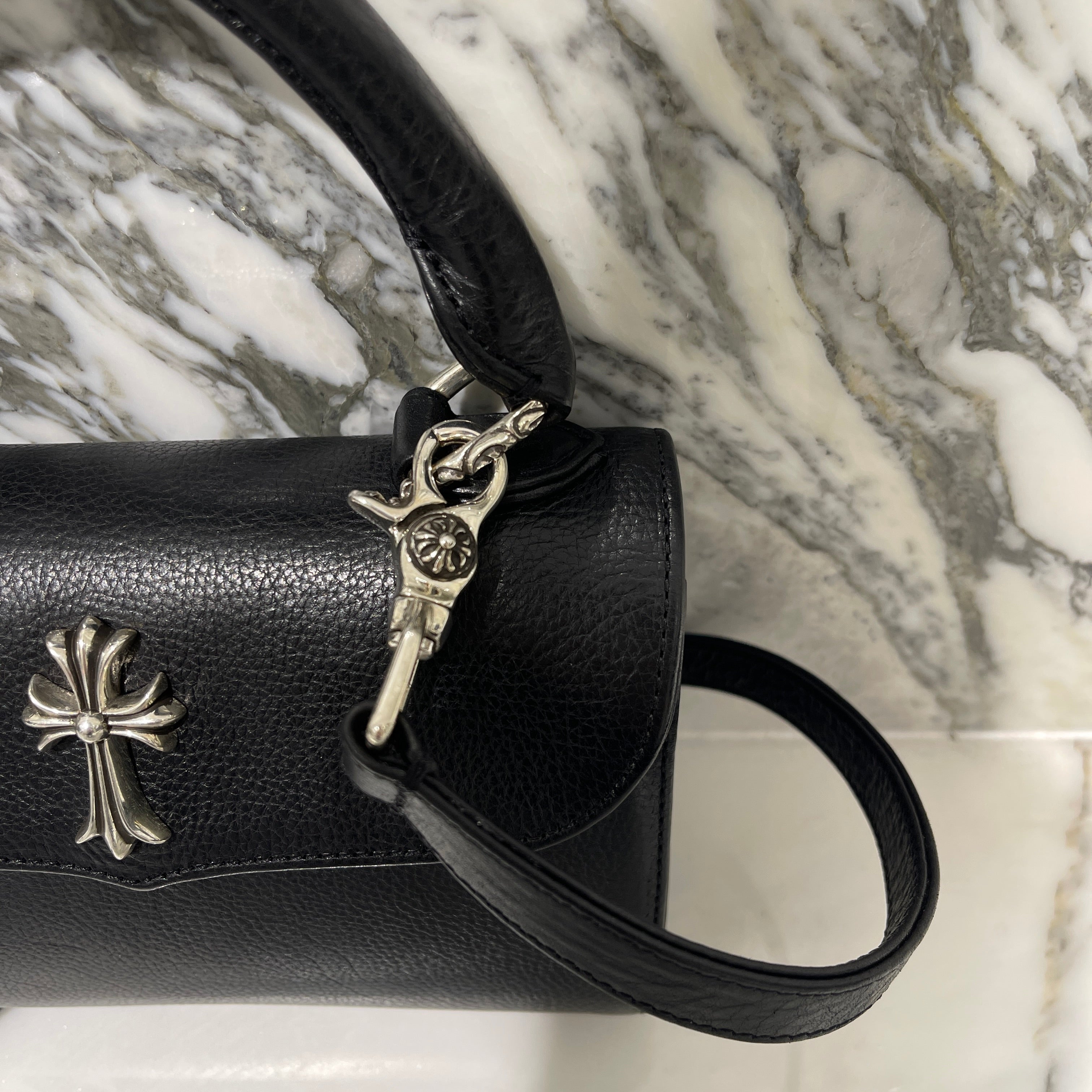 CHROME HEARTS DOC ADAMS CH CROSS 2 WAY LEATHER BAG クロムハーツ ドッグアダムス CHクロス２WAY レザーバッグ ショルダーバッグ トートバッグ