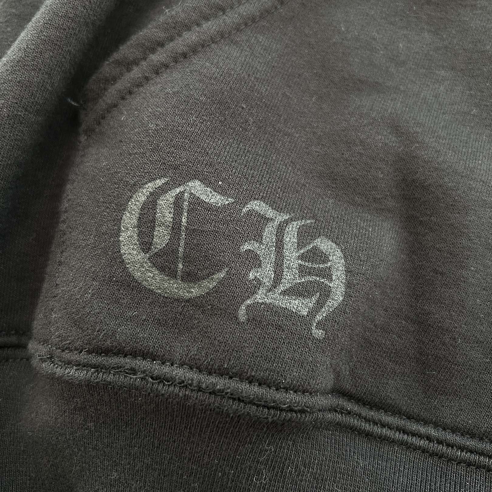 CHROME HEARTS Red Horseshoe Cemetery Cross Zip Up Hoodie Size S クロムハーツ レッド ホースシュー セメタリークロス ジップアップフーディ サイズS