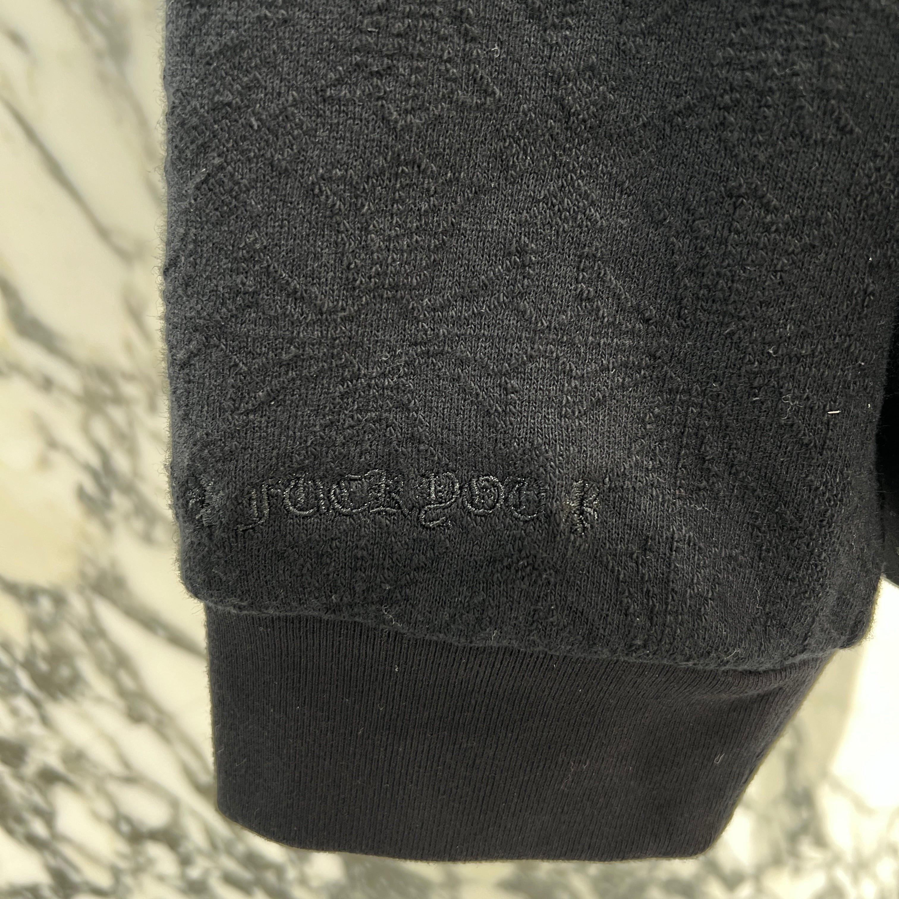 CHROME HEARTS Y NOT Vertical Logo Embroidery CH Plus Sweat Shirt Size L クロムハーツ ワイノット ヴァーティカルロゴ刺繍 CHプラス総柄 スウェットシャツ Tシャツ サイズL