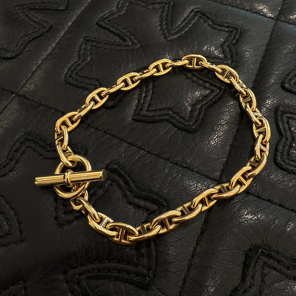 HERMES Au750 YG Chaine d’Ancre TPM 28 エルメス Au750 YG シェーヌダンクル TPM 28コマ