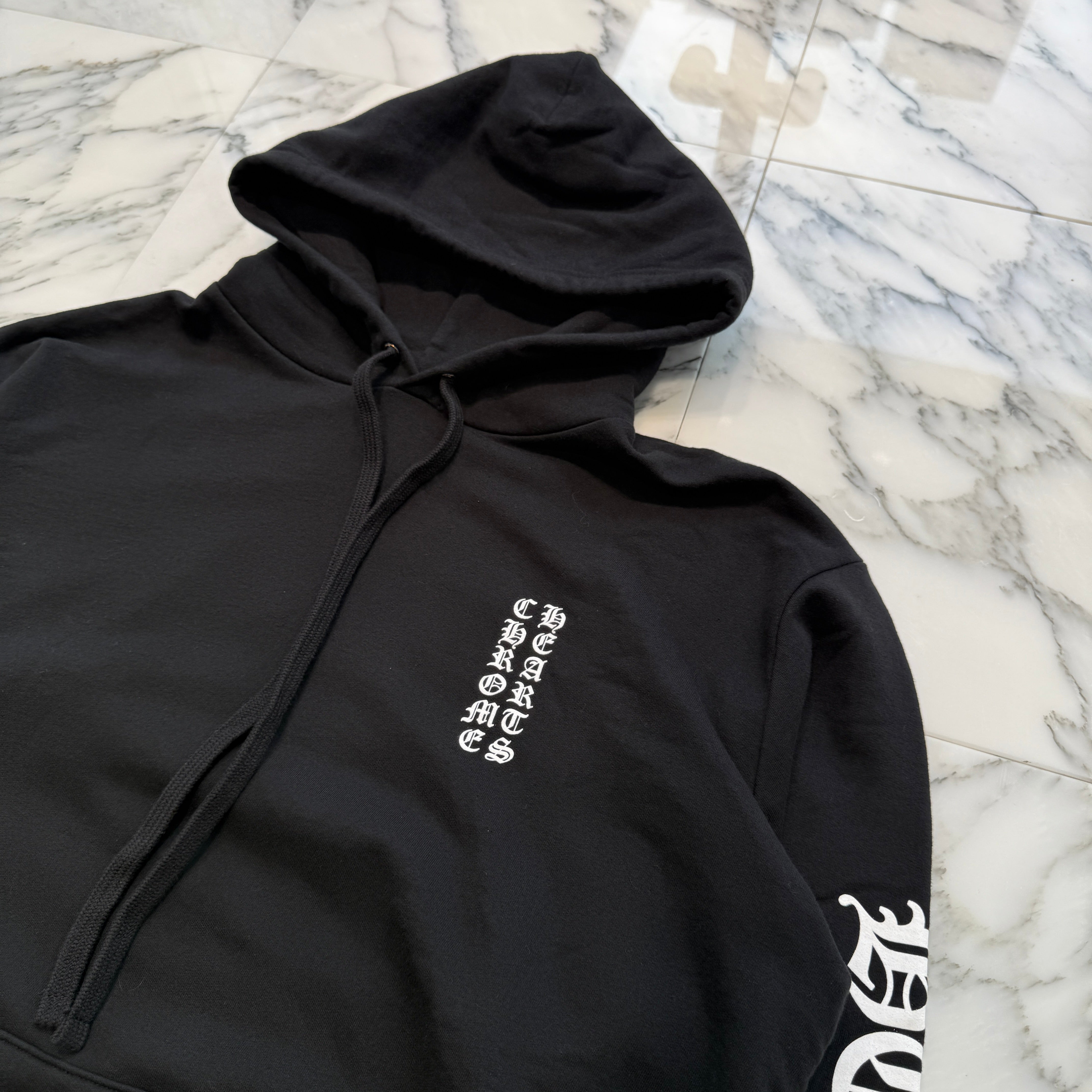 CHROME HEARTS 1988 Vertical Logo Pullover Hoodie Size L クロムハーツ 1988 ヴァーティカルロゴ プルオーバーフーディー サイズL