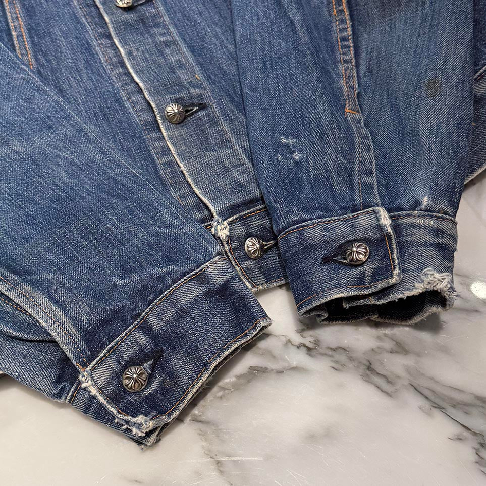 CHROME HEARTS × Levi's Body VNTG Cross Ball Denim Jacket Size S クロムハーツ × リーバイスボディ ヴィンテージ クロスボール デニムジャケット サイズS