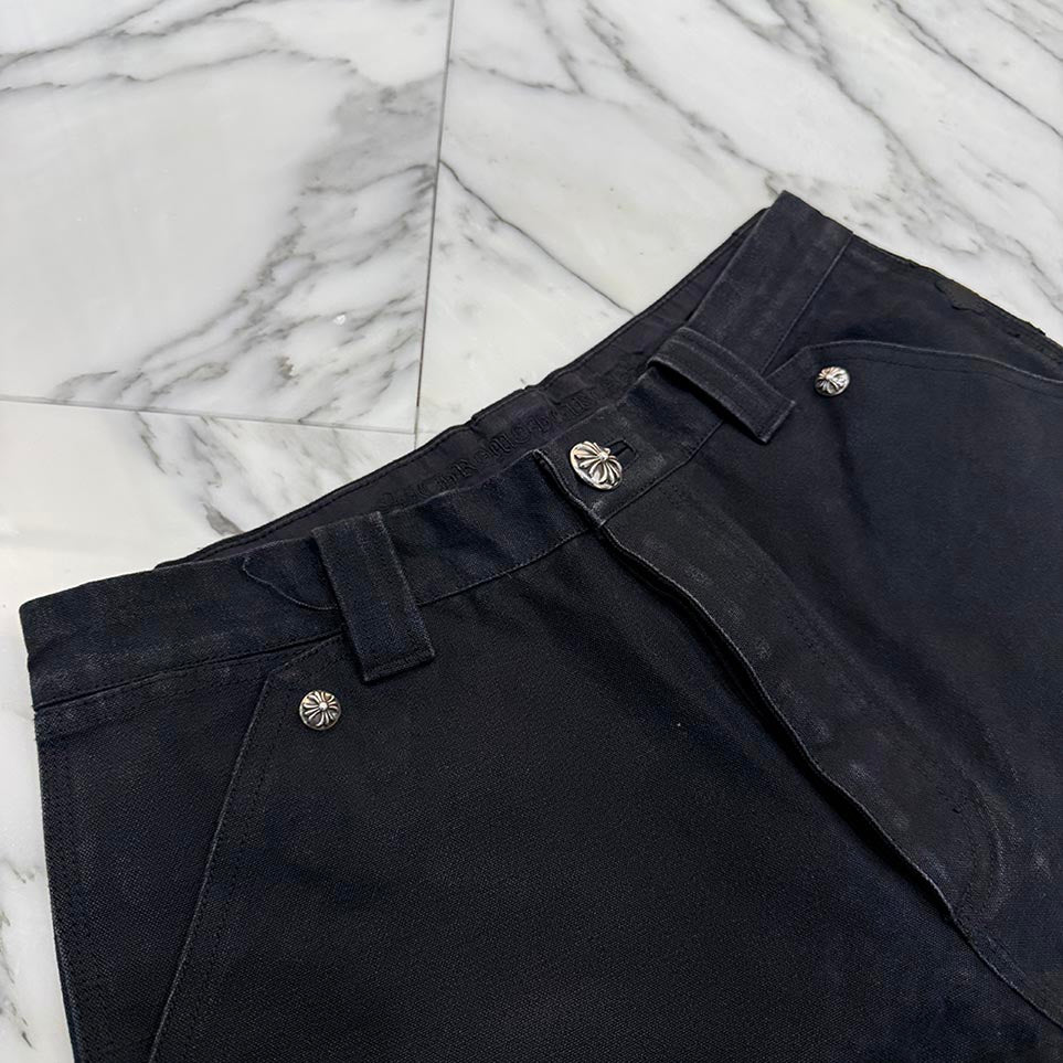 CHROME HEARTS Carpenter Cemetery Cross Patch Denim Shorts Size 30 クロムハーツ カーペンター セメタリークロスパッチ デニムショーツ サイズ30