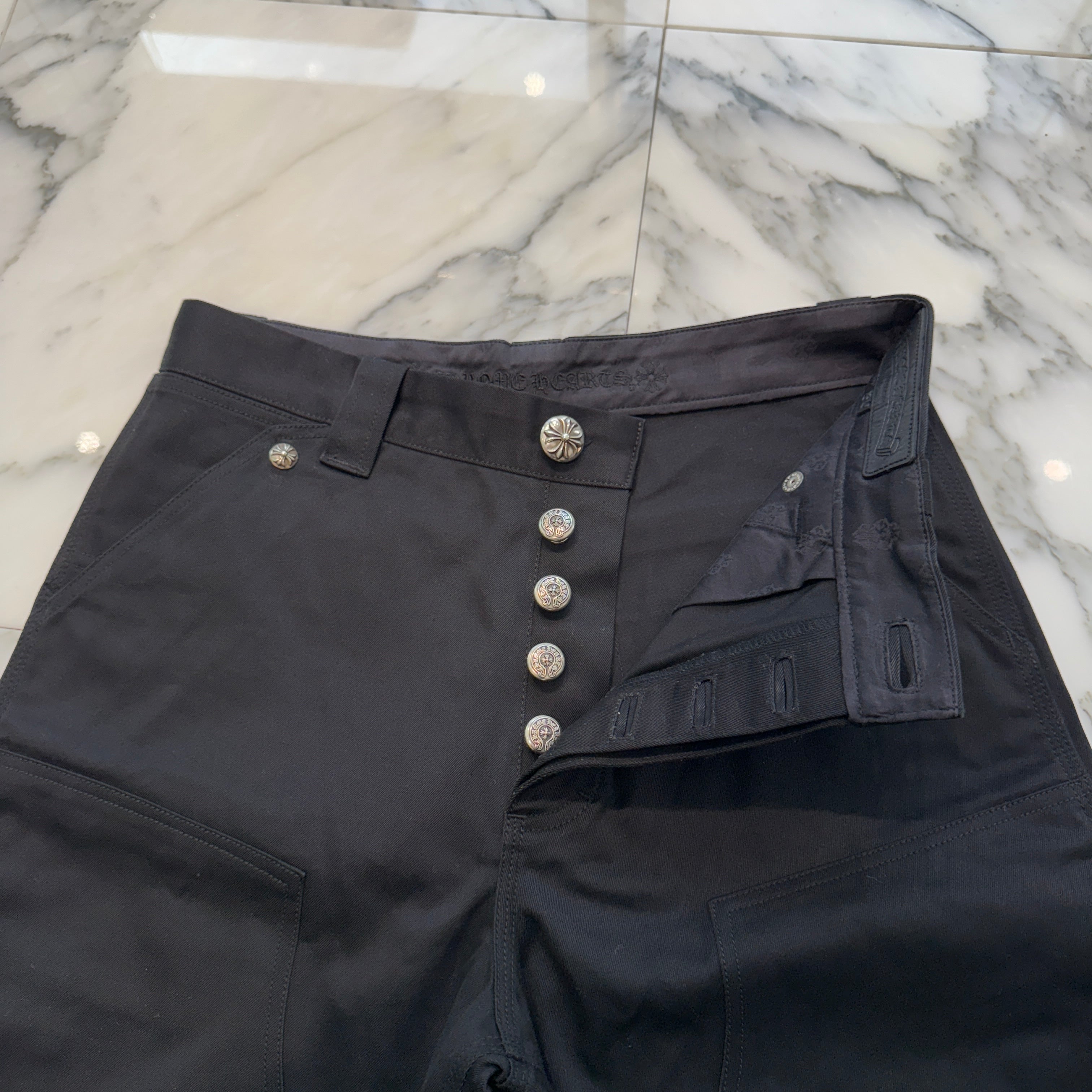 CHROME HEARTS Carpenter Cross Ball Button Denim Pants Size 30 クロムハーツ カーペンター クロスボールボタン デニムパンツ サイズ30