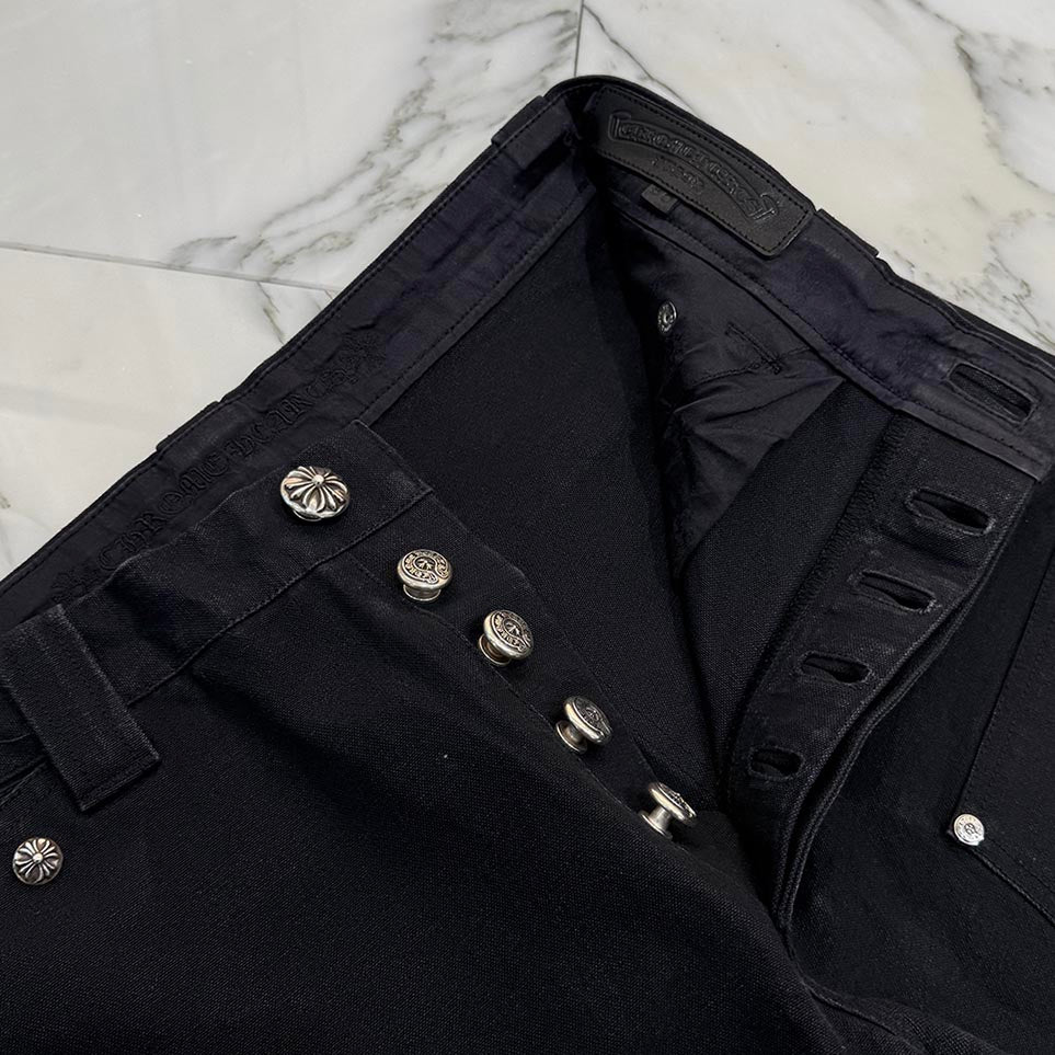 CHROME HEARTS Carpenter Cemetery Cross Patch Denim Shorts Size 30 クロムハーツ カーペンター セメタリークロスパッチ デニムショーツ サイズ30