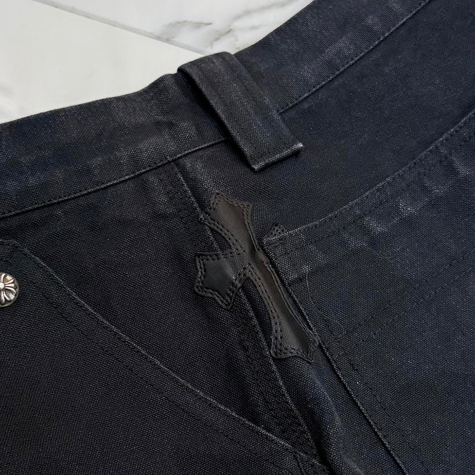 CHROME HEARTS Carpenter Cemetery Cross Patch Denim Shorts Size 30 クロムハーツ カーペンター セメタリークロスパッチ デニムショーツ サイズ30