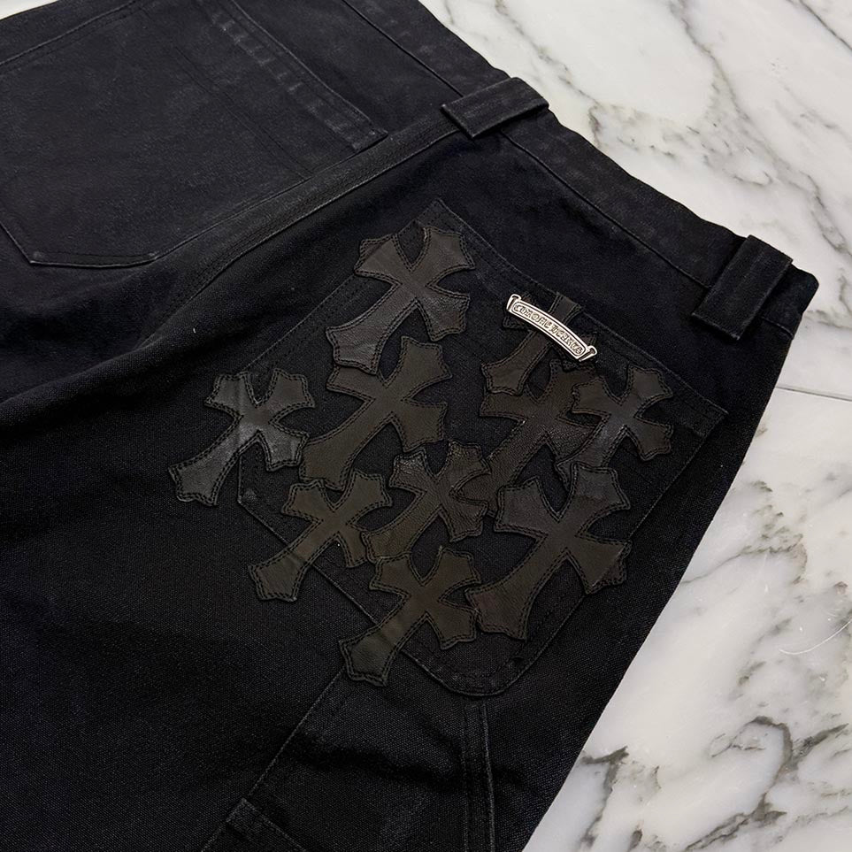 CHROME HEARTS Carpenter Cemetery Cross Patch Denim Shorts Size 30 クロムハーツ カーペンター セメタリークロスパッチ デニムショーツ サイズ30
