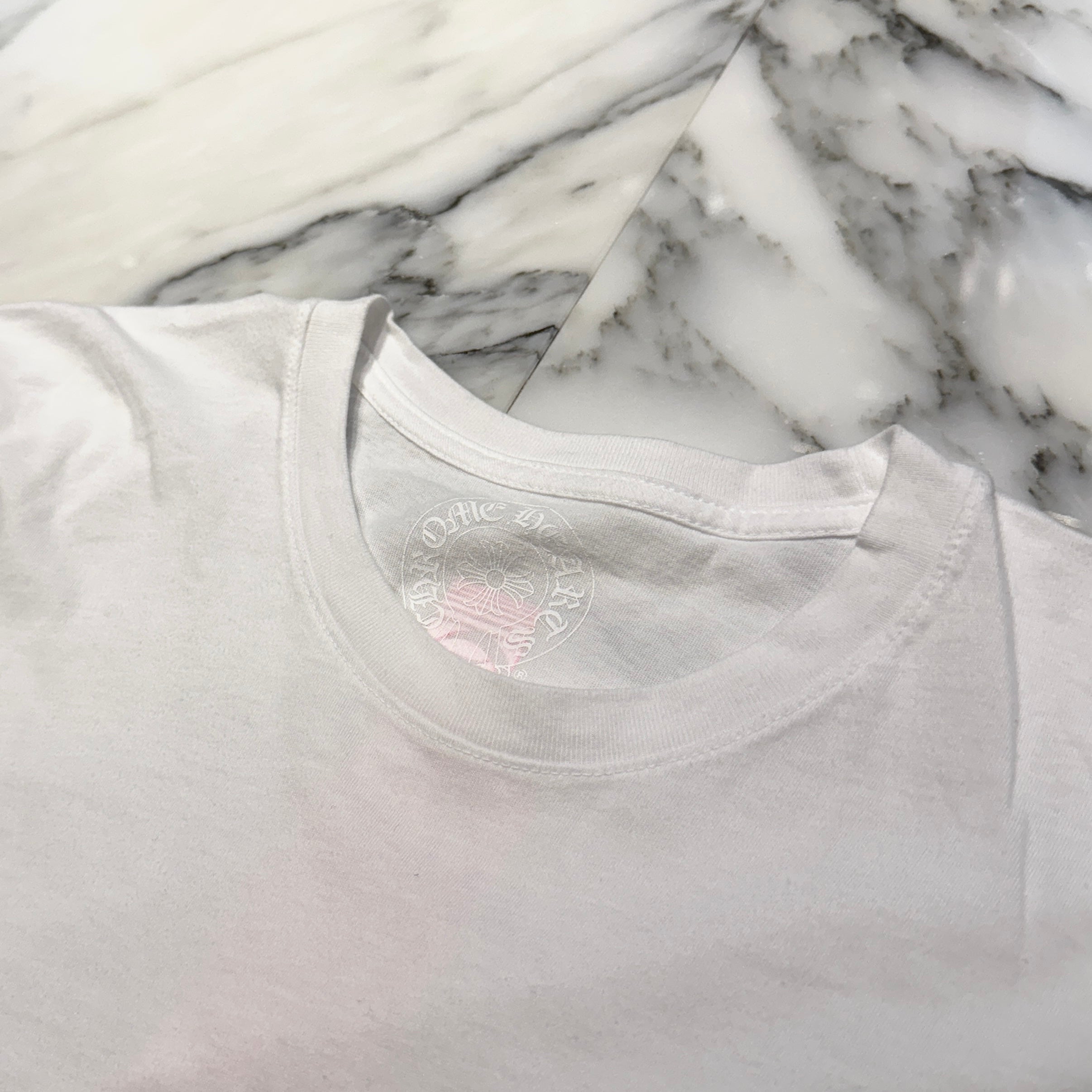 CHROME HEARTS Pink Made In Hollywood Vertical Logo Tee Size L クロムハーツ ピンク メイドインハリウッド ヴァーティカルロゴ Tシャツ サイズL