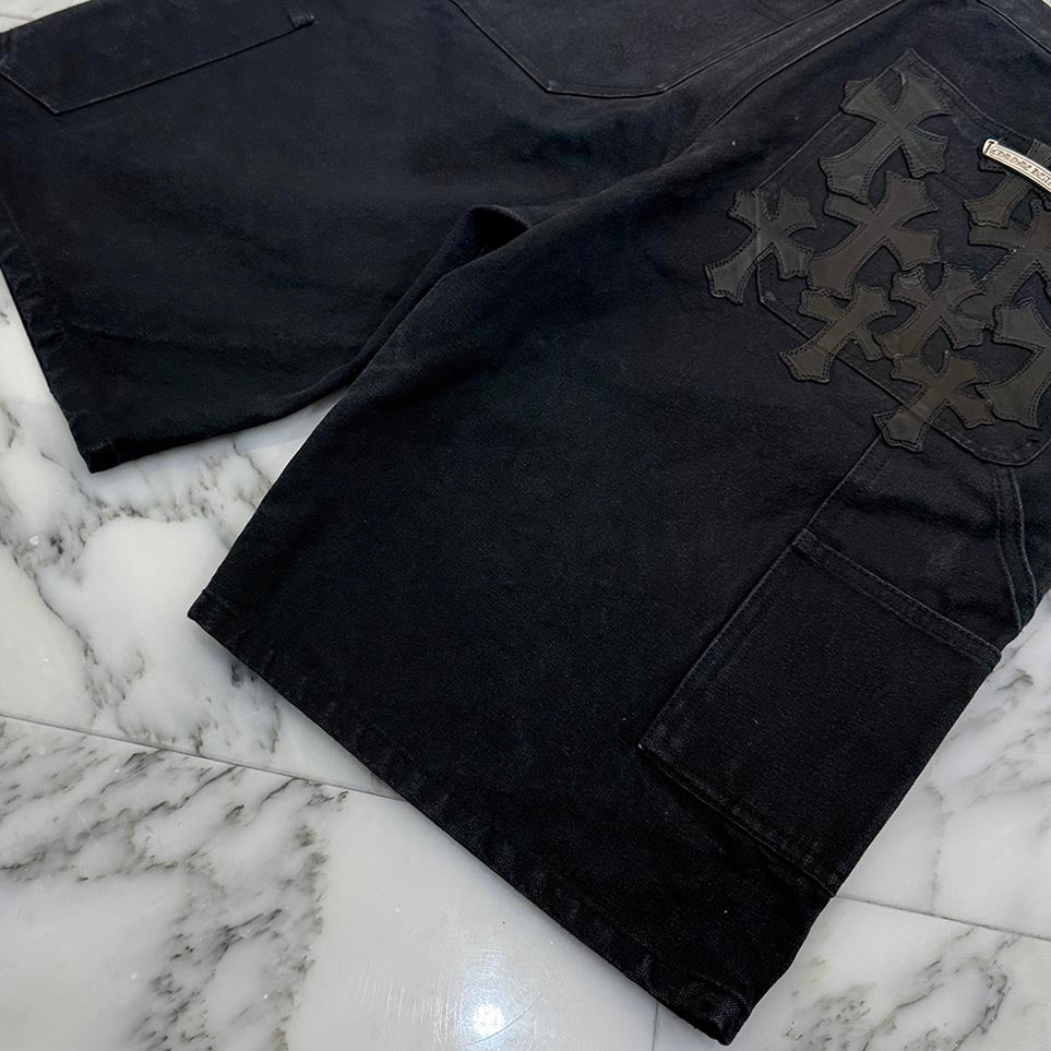 CHROME HEARTS Carpenter Cemetery Cross Patch Denim Shorts Size 30 クロムハーツ カーペンター セメタリークロスパッチ デニムショーツ サイズ30