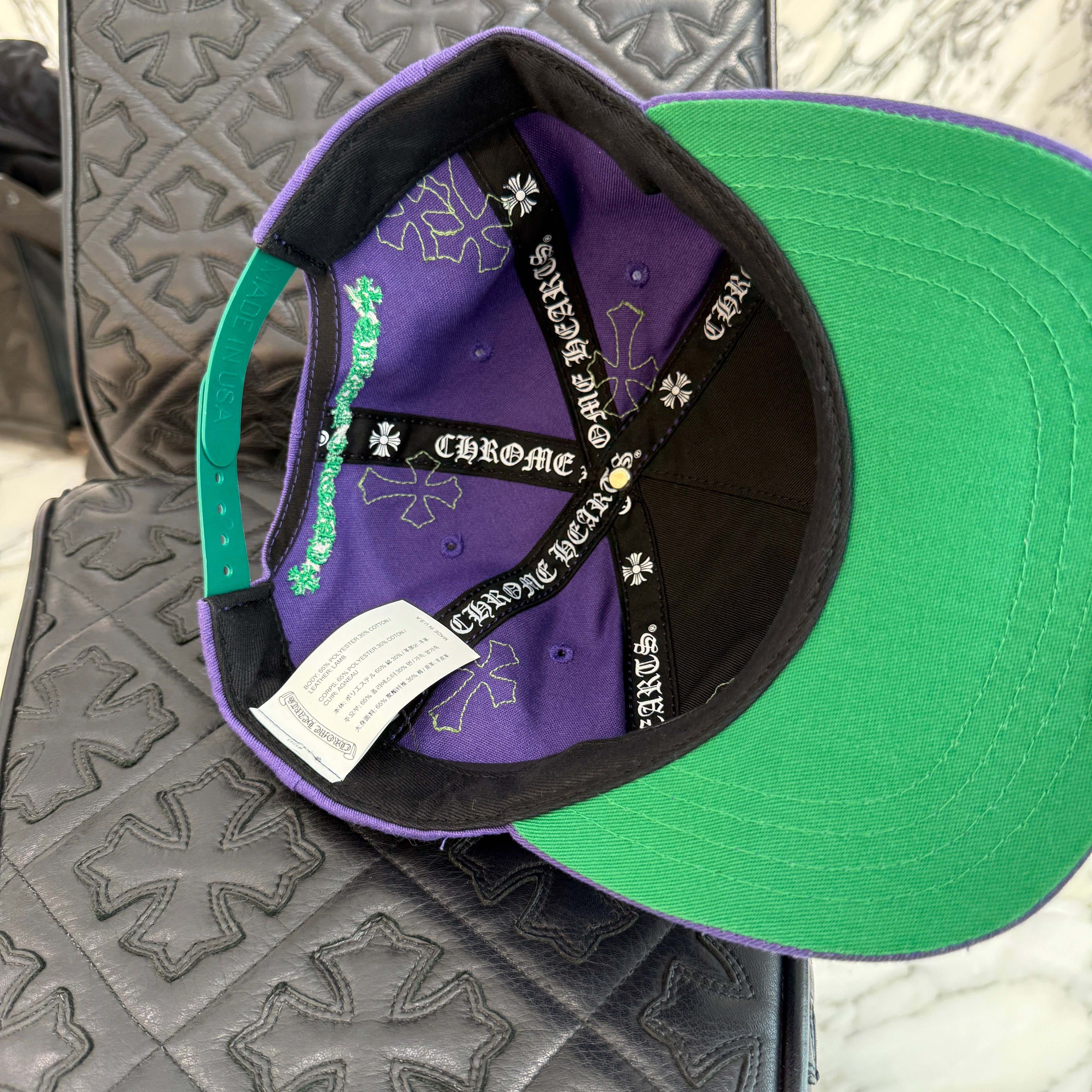 CHROME HEARTS Cemetery Cross Patch Trucker Cap ONE SIZE（51-61
