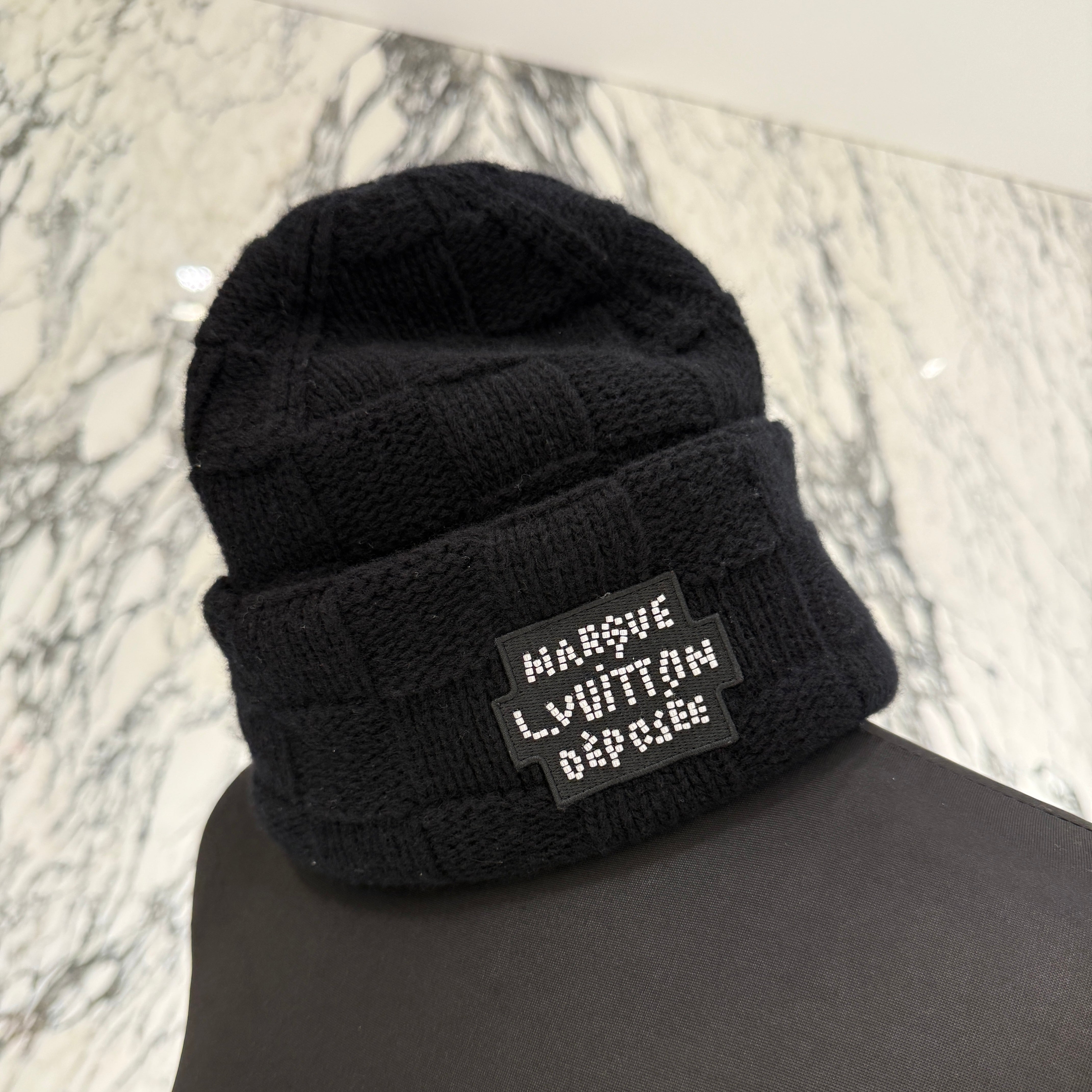 LOUIS VUITTON 2024SS Damier Pearl Wool Beanie M7336A Size S ルイ
