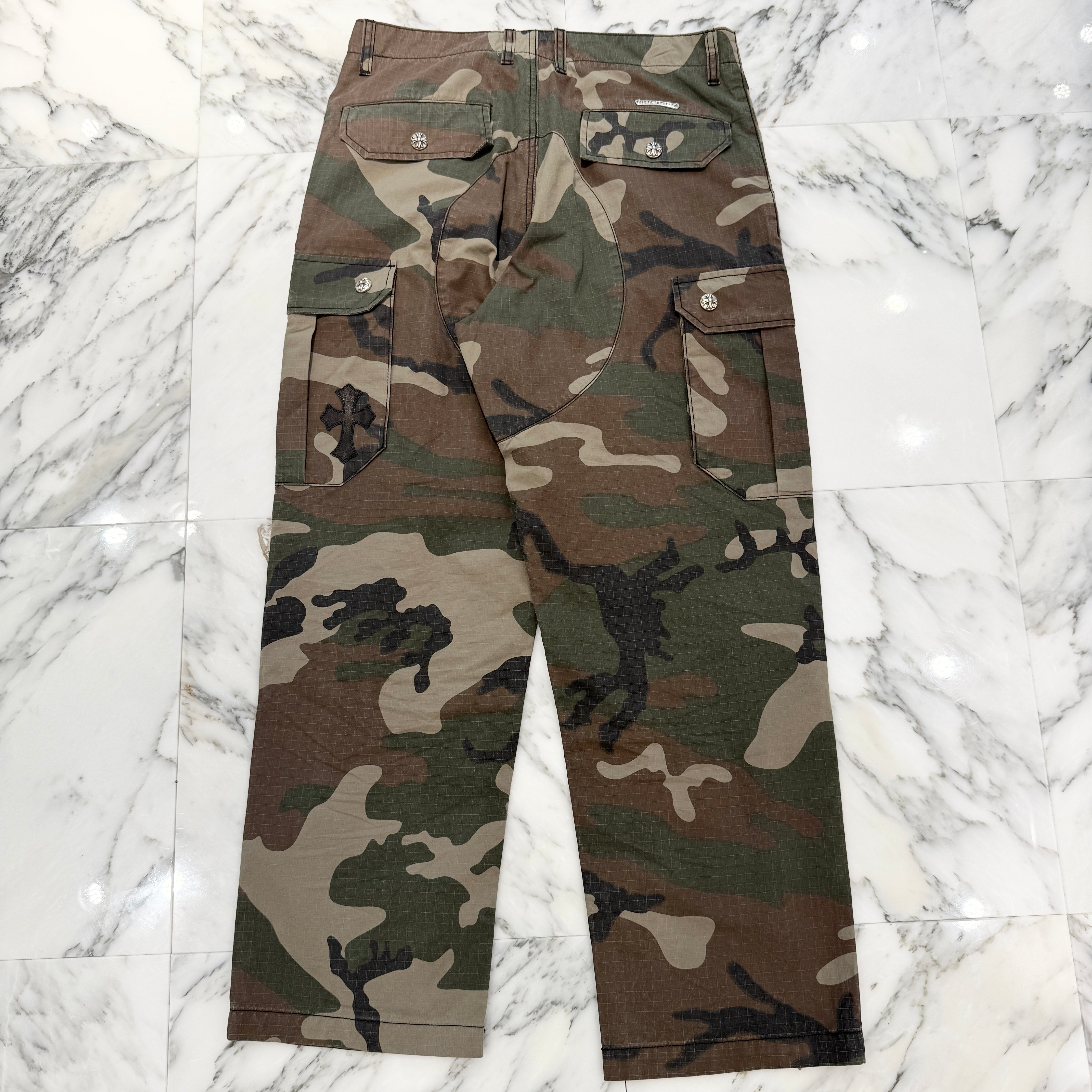 CHROME HEARTS Cross Ball Button Camo Cargo Pants Pants Size 33 クロムハーツ クロスボールボタン カモ カーゴパンツ サイズ33
