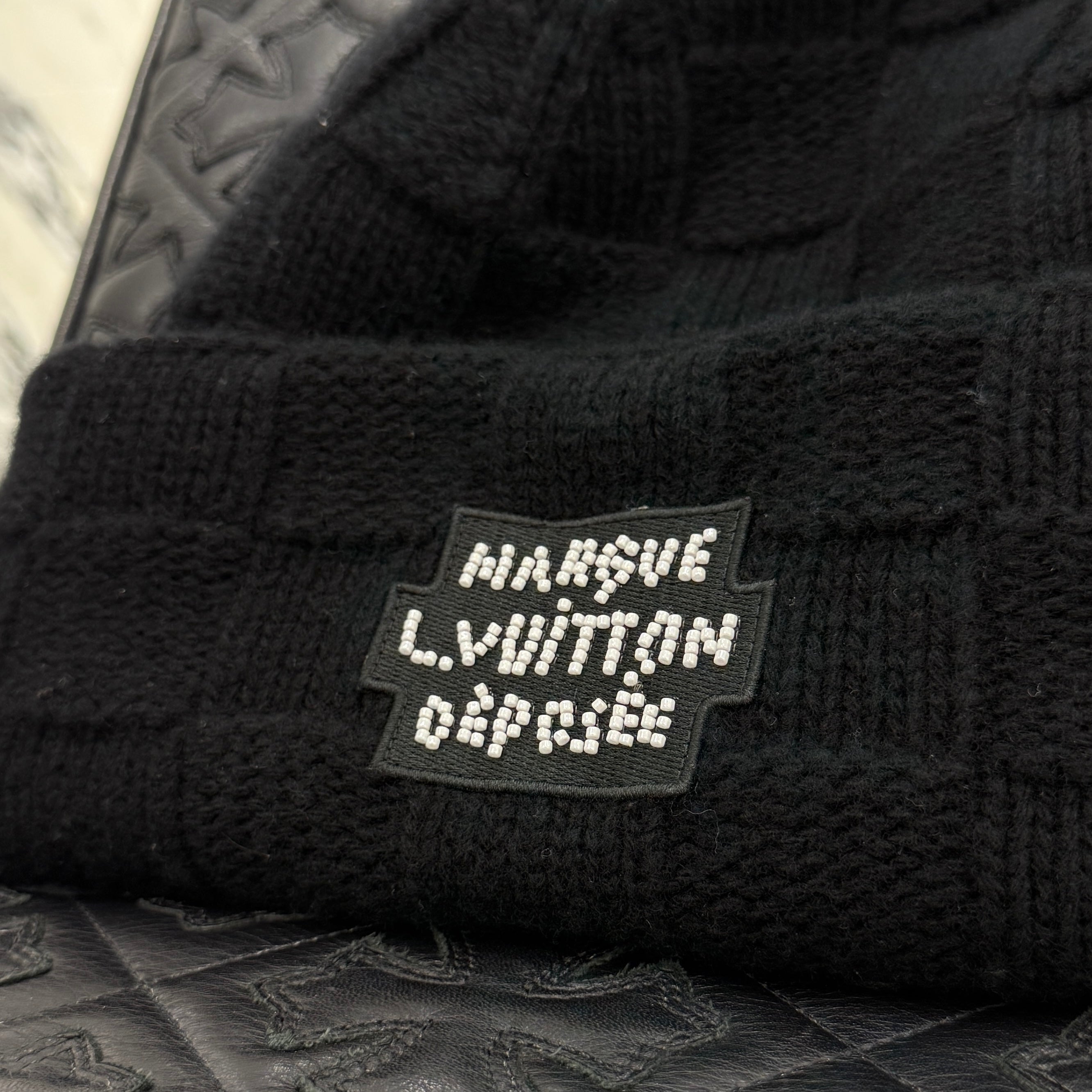 LOUIS VUITTON 2024SS Damier Pearl Wool Beanie M7336A Size S ルイヴィトン ダミエ パール ウールビーニー サイズS