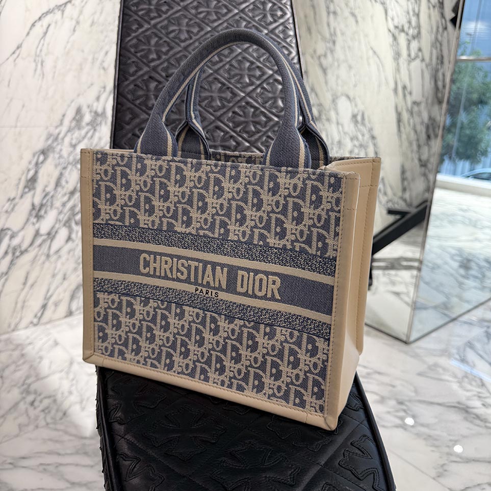 DIOR Oblique Book Tote Bag Small ディオール オブリーク柄 ブックトートバッグ スモール