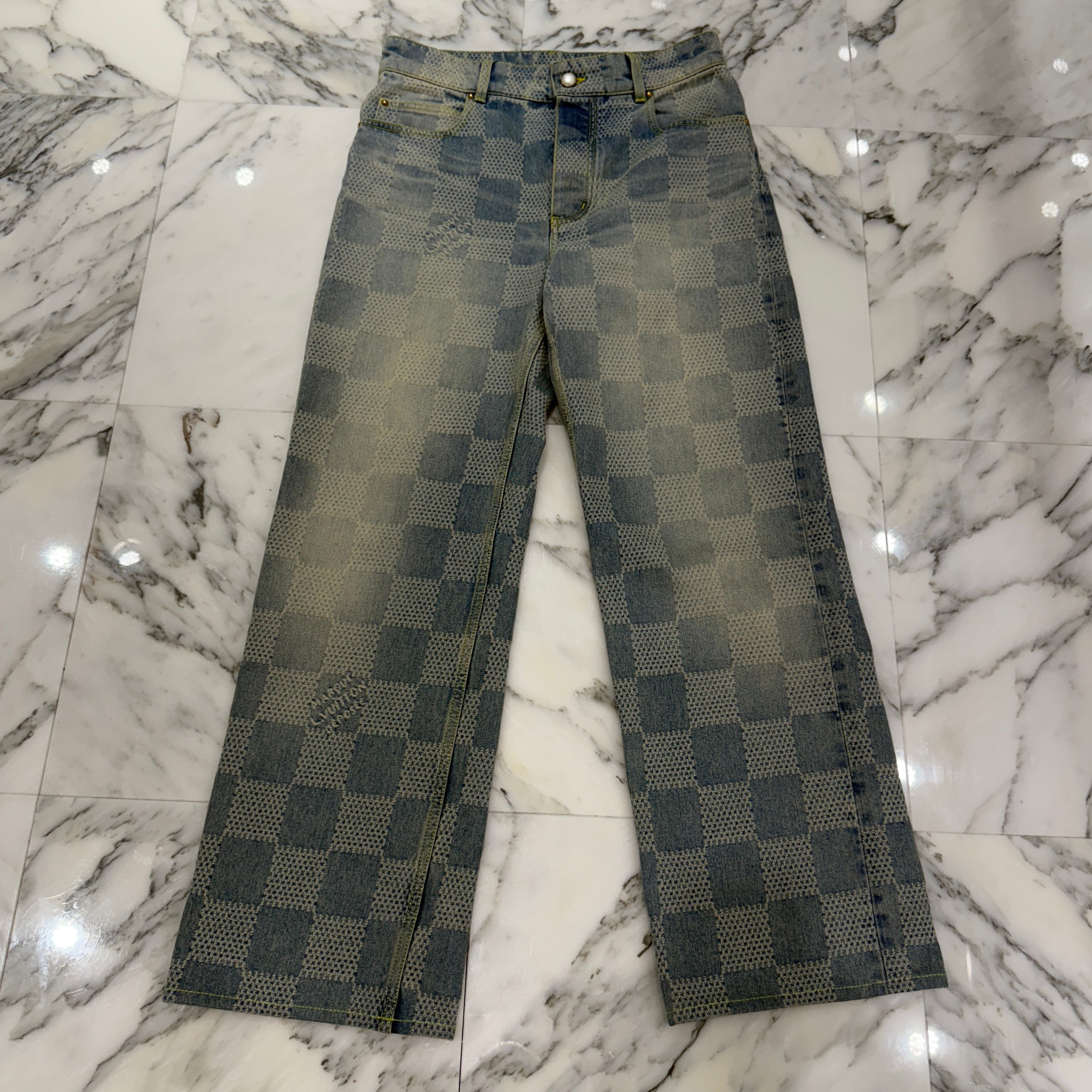 LOUIS VUITTON 2024SS Damier Denim Skate Jeans 1AFQGQ Size 29 ルイ