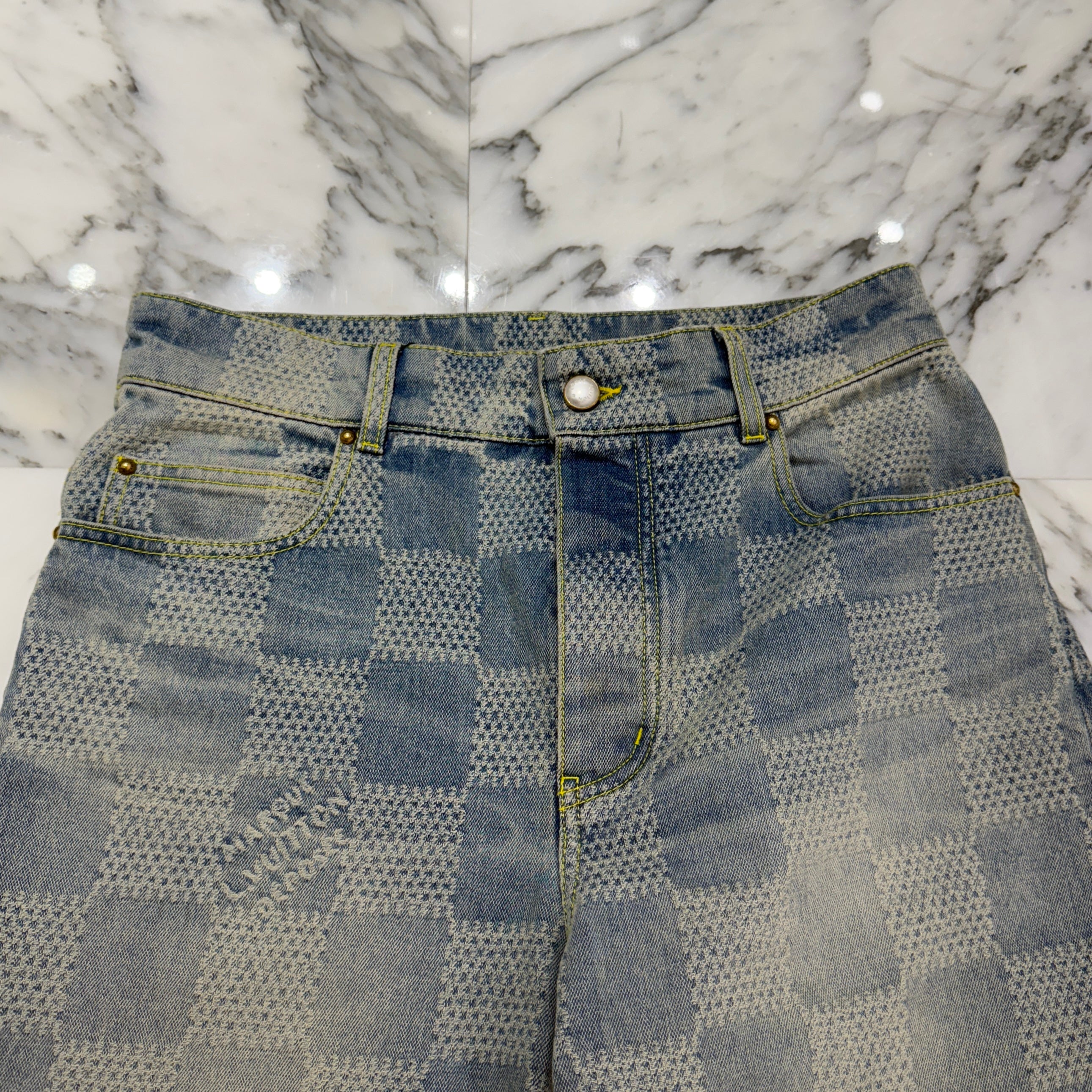 LOUIS VUITTON 2024SS Damier Denim Skate Jeans 1AFQGQ Size 29 ルイヴィトン ダミエ デニムスケートパンツ サイズ29