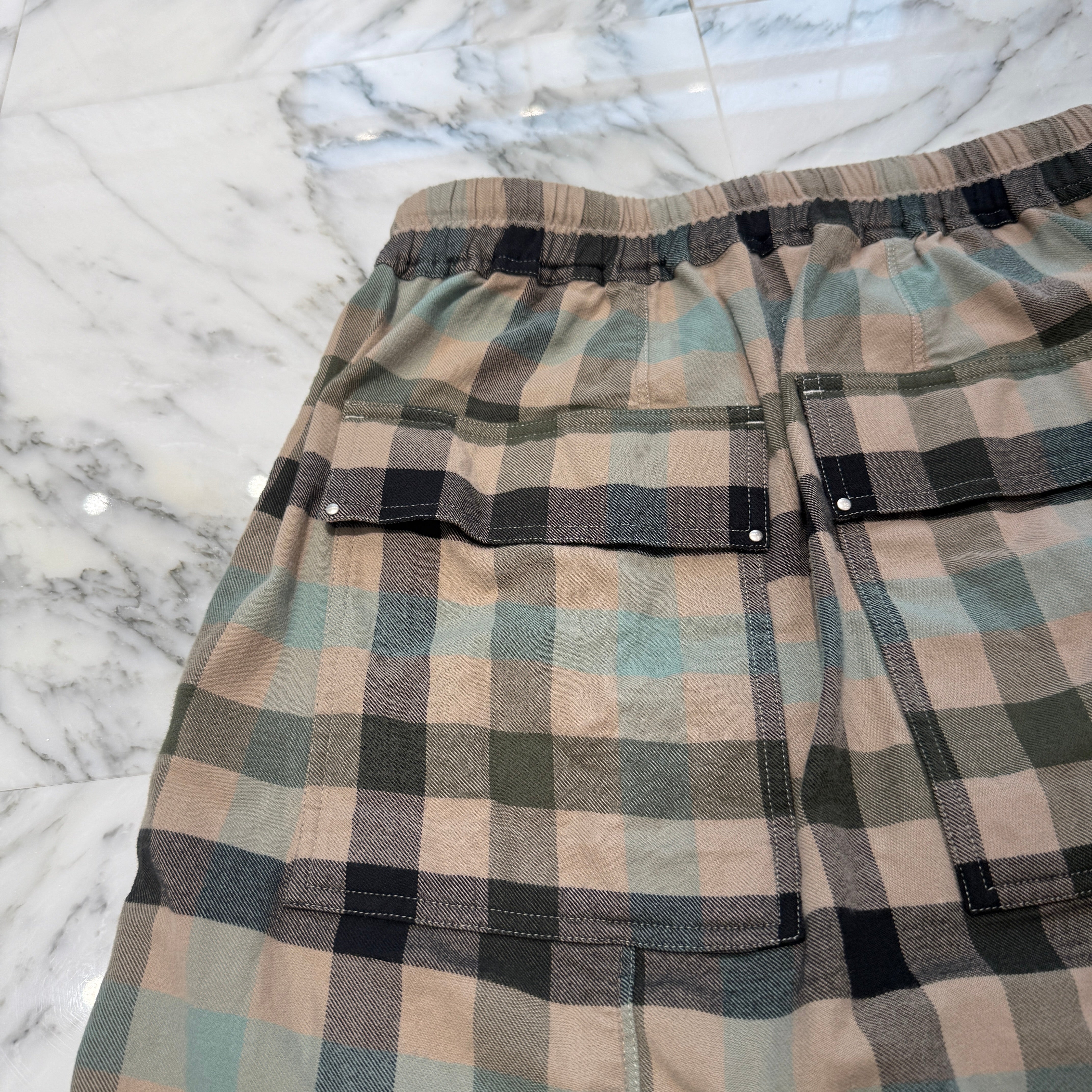 Rick Owens 2022AW Penta Check Bermuda Shorts RU02B2384-CP Size 36