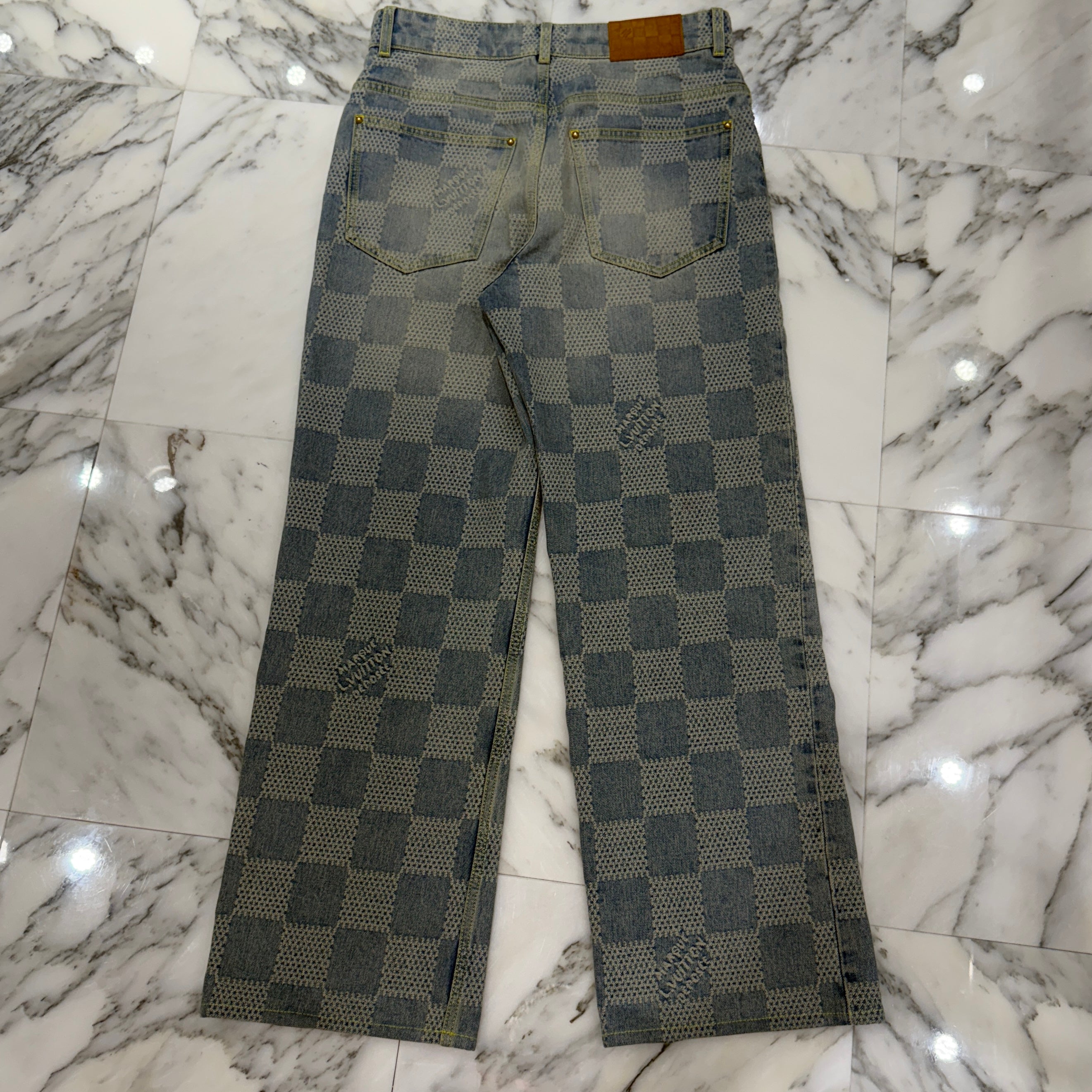 LOUIS VUITTON 2024SS Damier Denim Skate Jeans 1AFQGQ Size 29 ルイ