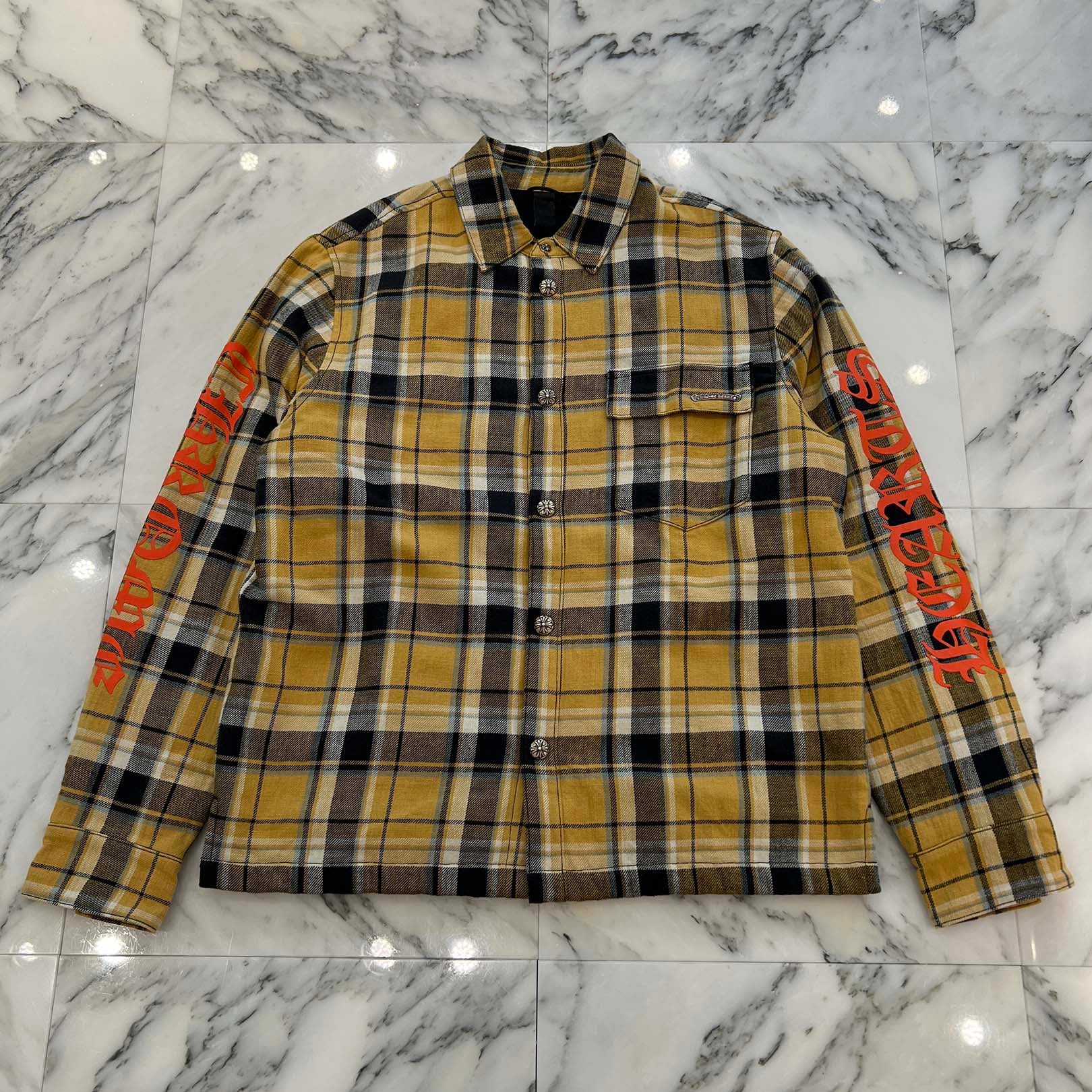 A*S様 クロムハーツ チェック柄ネルシャツ 楽天市場】CHROME HEARTS Loose Ends Check Shirt クロムハーツ ルーズ