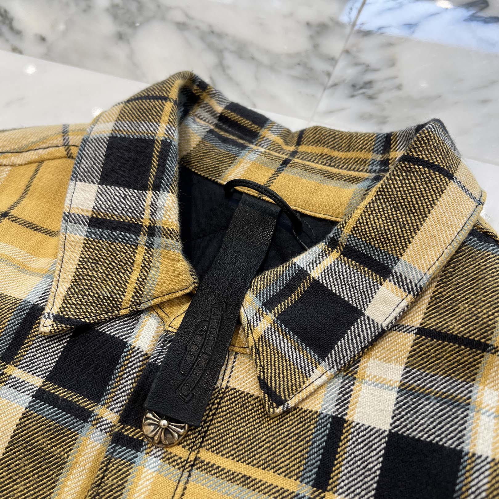 CHROME HEARTS Y NOT WORK DOG Flannel Check Shirt Jacket Size M クロムハーツ ワイノット ワークドッグ フランネル チェック シャツジャケット サイズM