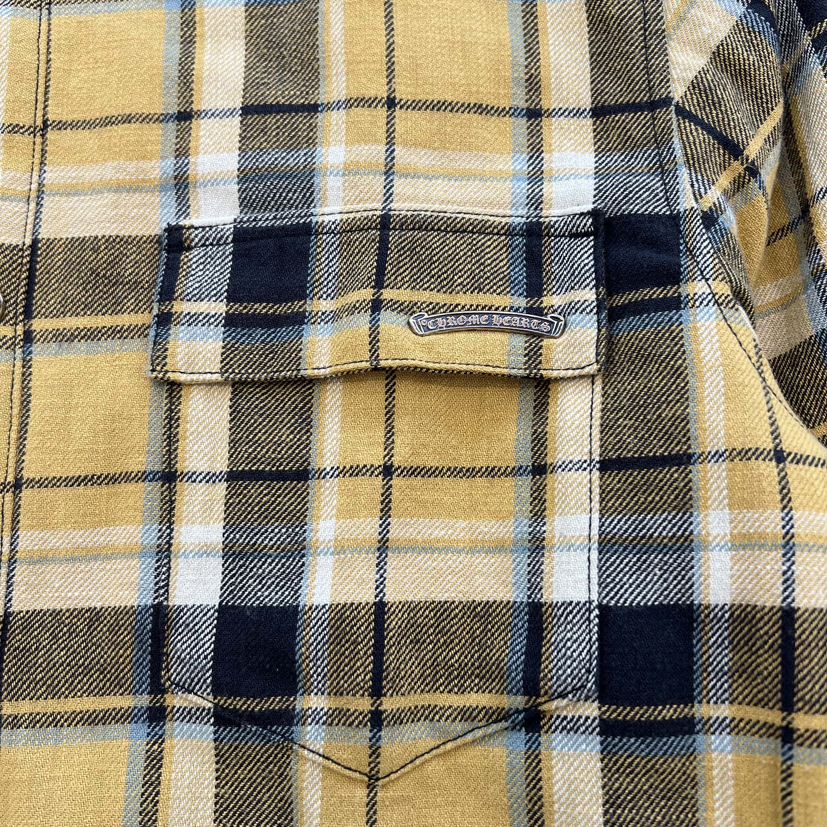 CHROME HEARTS Y NOT WORK DOG Flannel Check Shirt Jacket Size M クロムハーツ ワイノット ワークドッグ フランネル チェック シャツジャケット サイズM