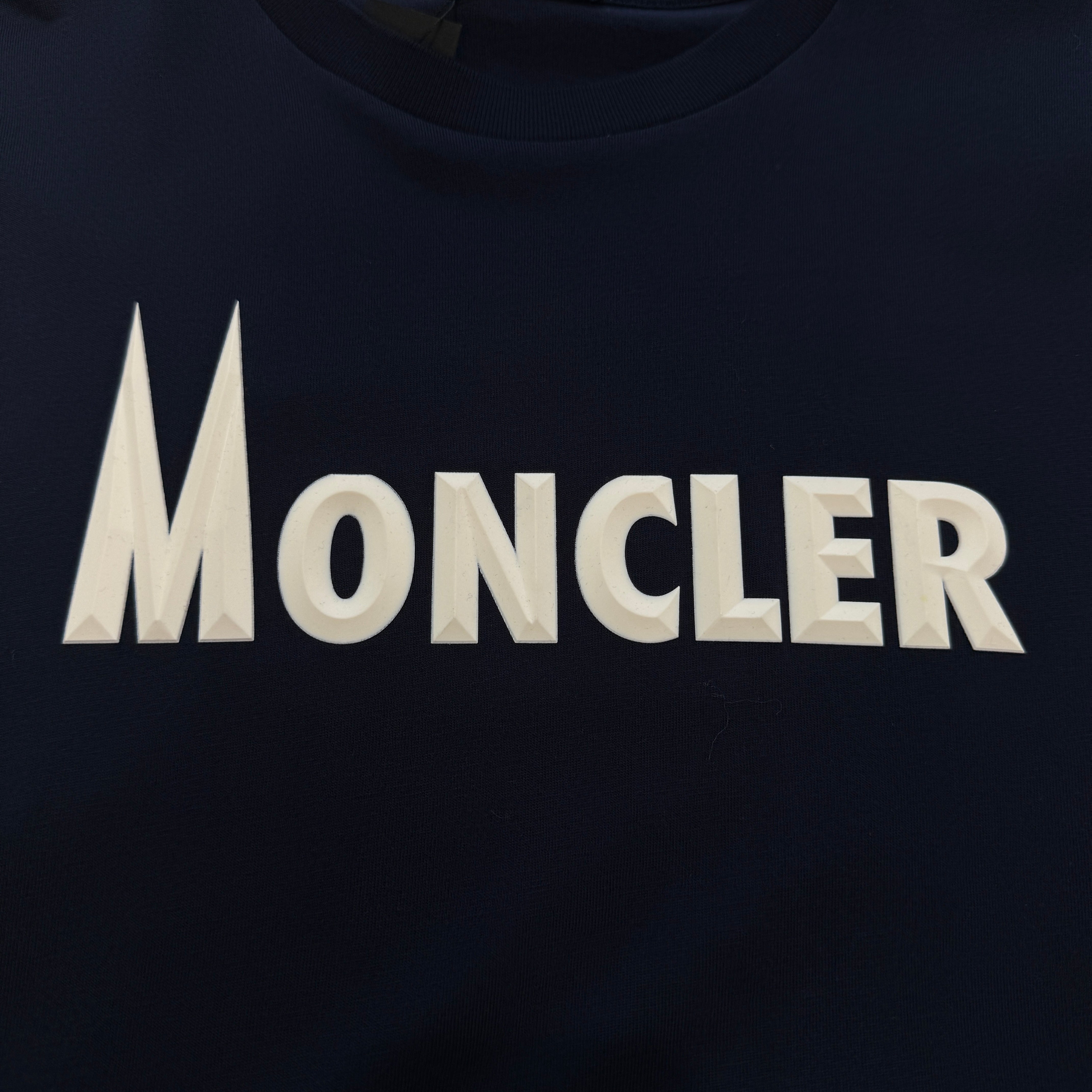 MONCLER 2024SS Rubber 3D Logo Long Sleeve Tee J10918D0008 829HP Size M モンクレール ラバー3Dロゴ ロングスリーブTシャツ サイズM
