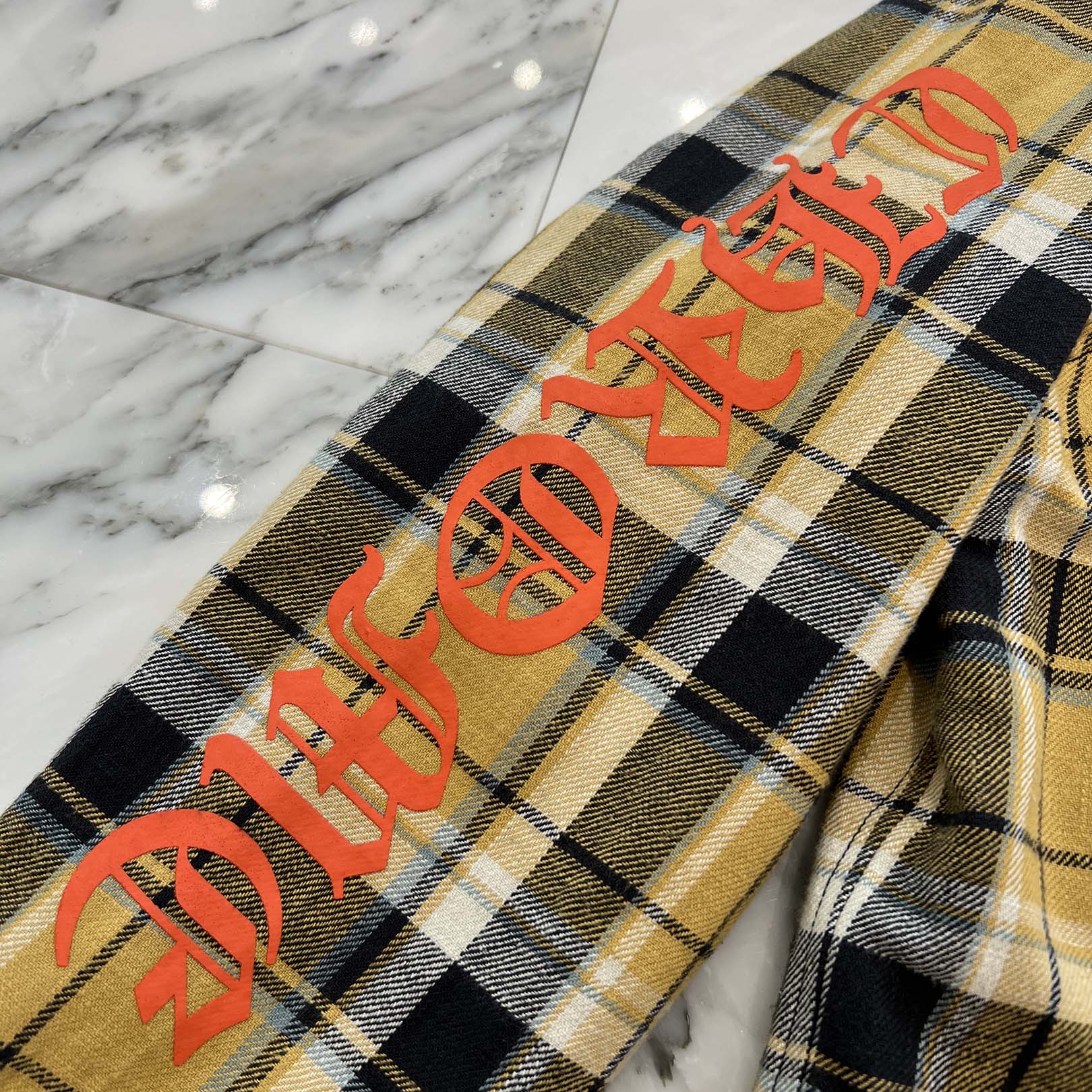 CHROME HEARTS Y NOT WORK DOG Flannel Check Shirt Jacket Size M クロムハーツ ワイノット ワークドッグ フランネル チェック シャツジャケット サイズM