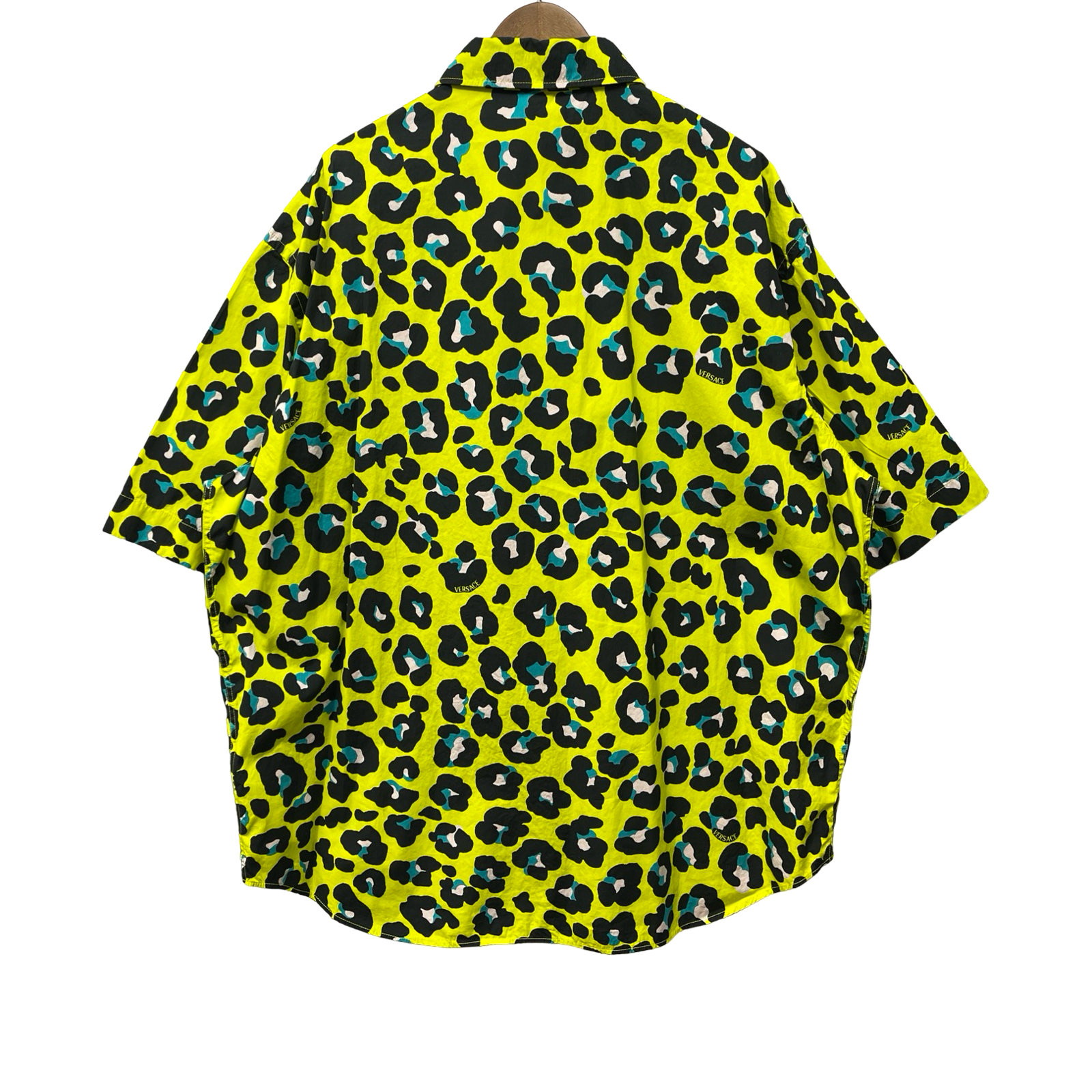 VERSACE 2022SS Leopard Shirt 1006729-1A04678 Size 56