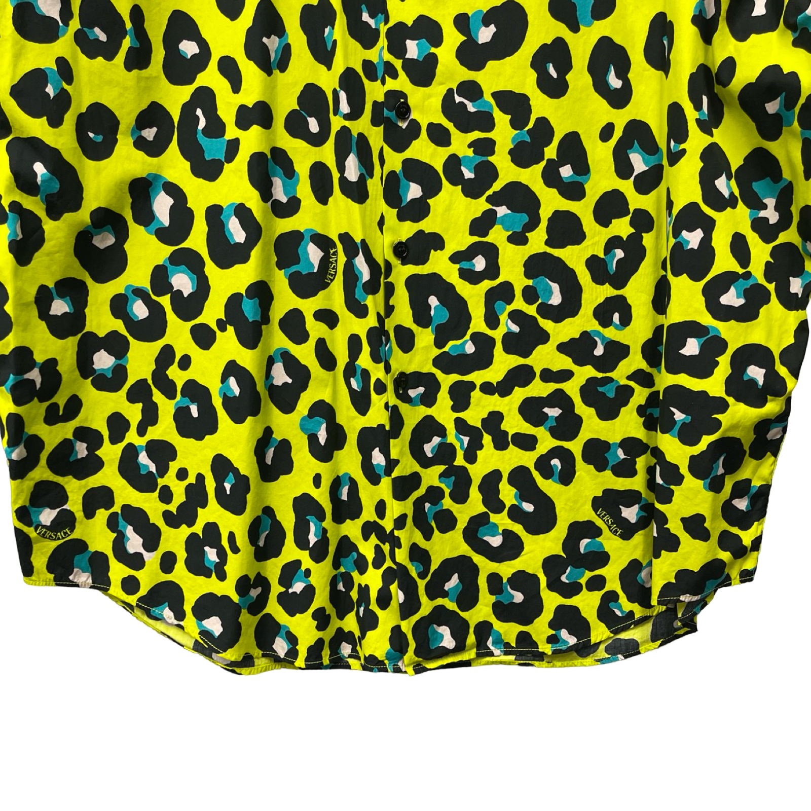 VERSACE 2022SS Leopard Shirt 1006729-1A04678 Size 56