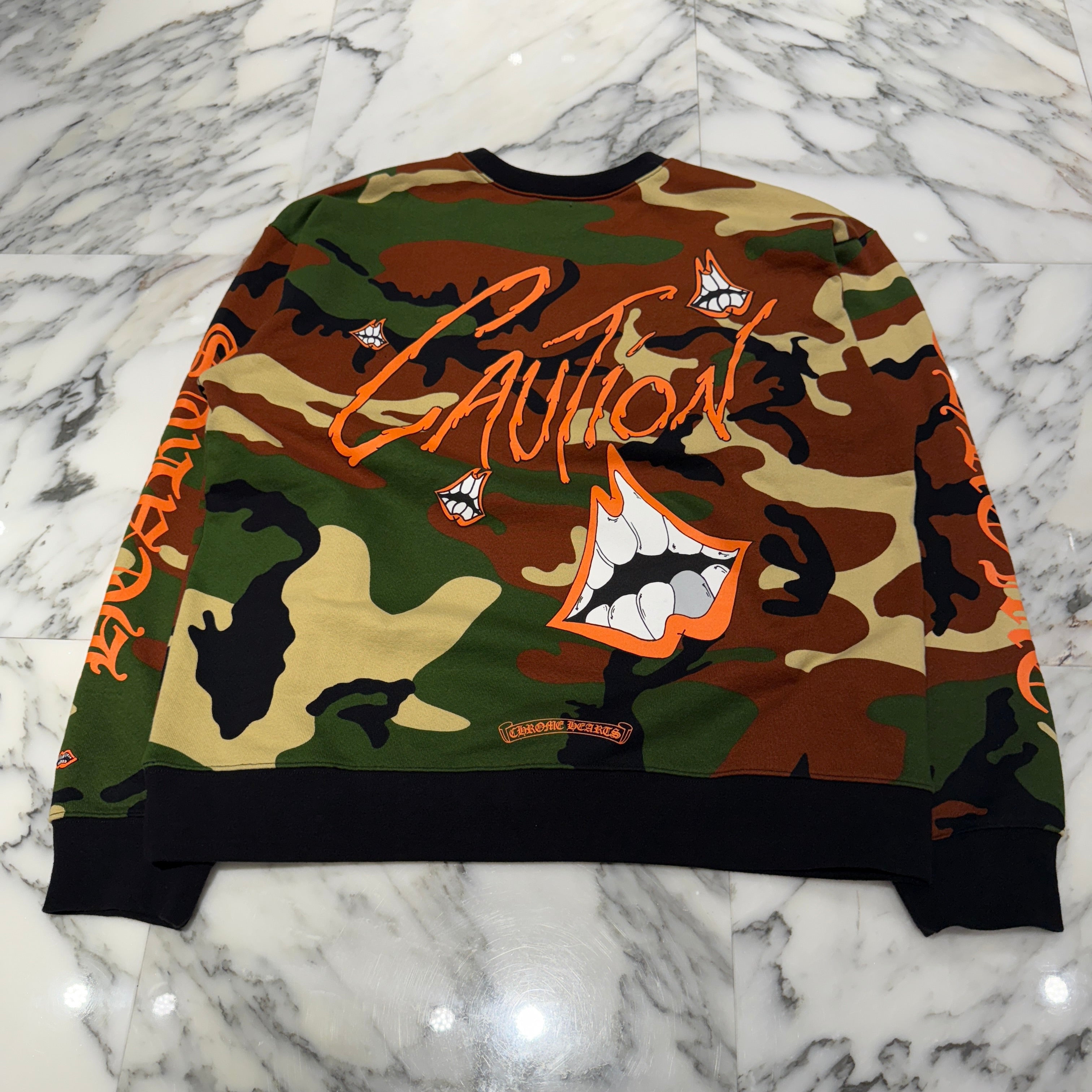 CHROME HEARTS × MATTY BOY 2022SS PPO CAUTION SWTSHRT Size XL クロムハーツ × マッティボーイ コーションスウェットシャツ サイズXL