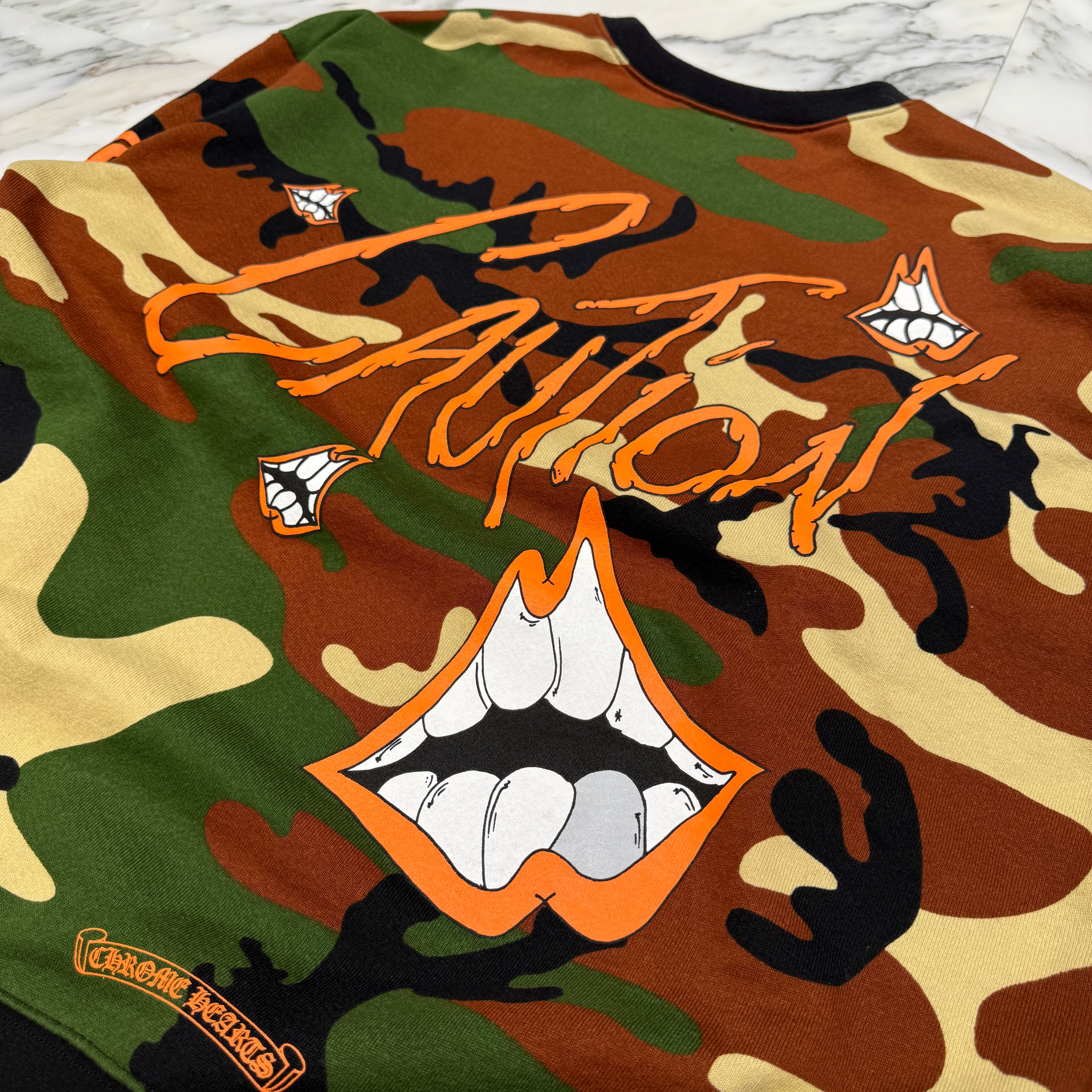 CHROME HEARTS × MATTY BOY 2022SS PPO CAUTION SWTSHRT Size XL クロムハーツ × マッティボーイ コーションスウェットシャツ サイズXL