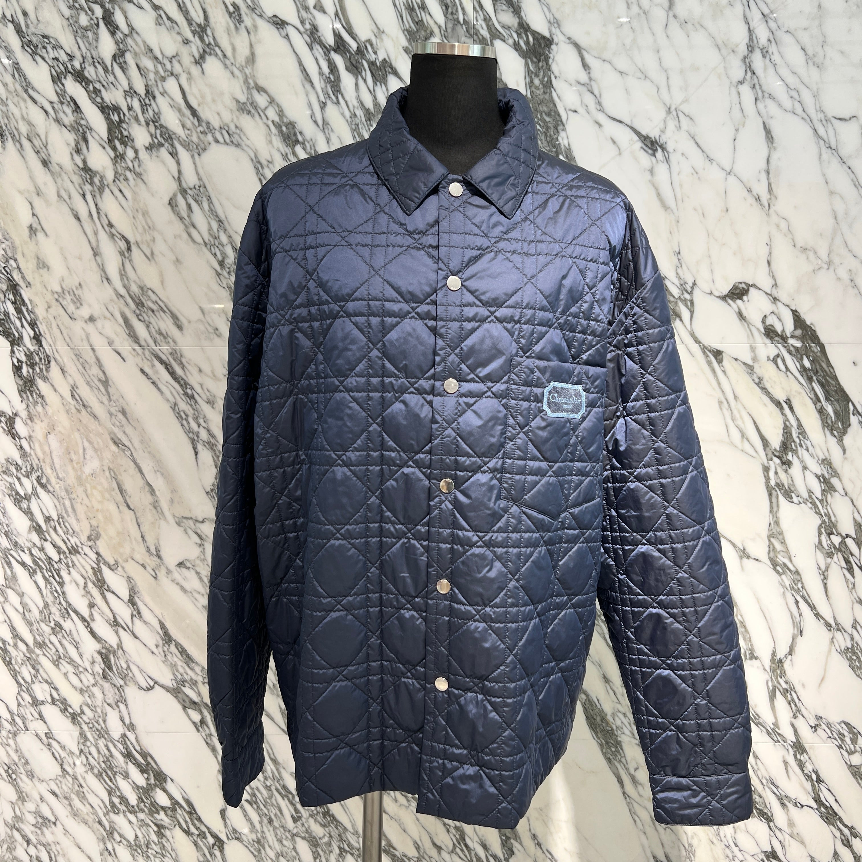 DIOR 2023SS Cannage Quilted Nylon Jacket 313C509BA767 Size 54 ディオール カナージュキルティング ナイロンジャケット サイズ54