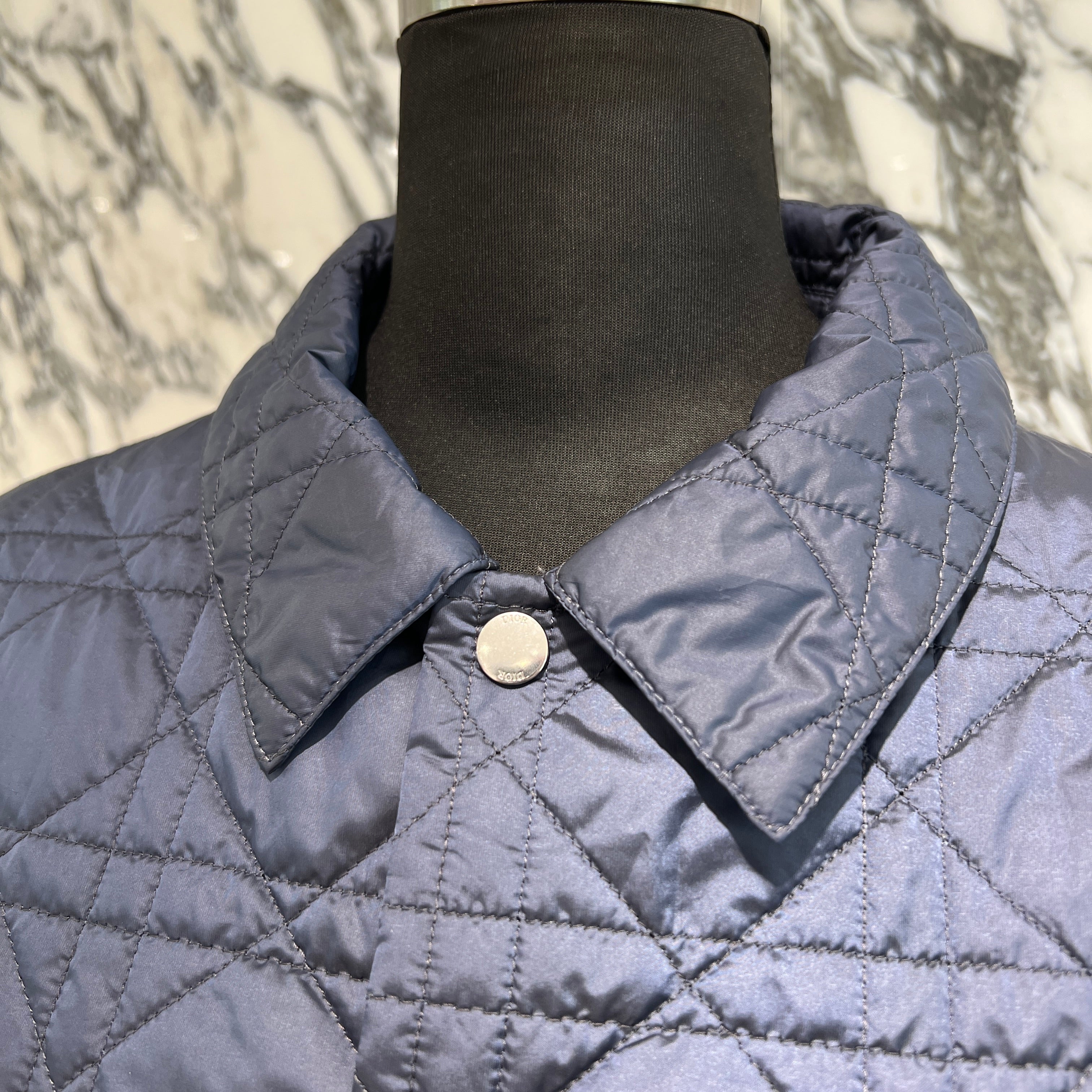 DIOR 2023SS Cannage Quilted Nylon Jacket 313C509BA767 Size 54