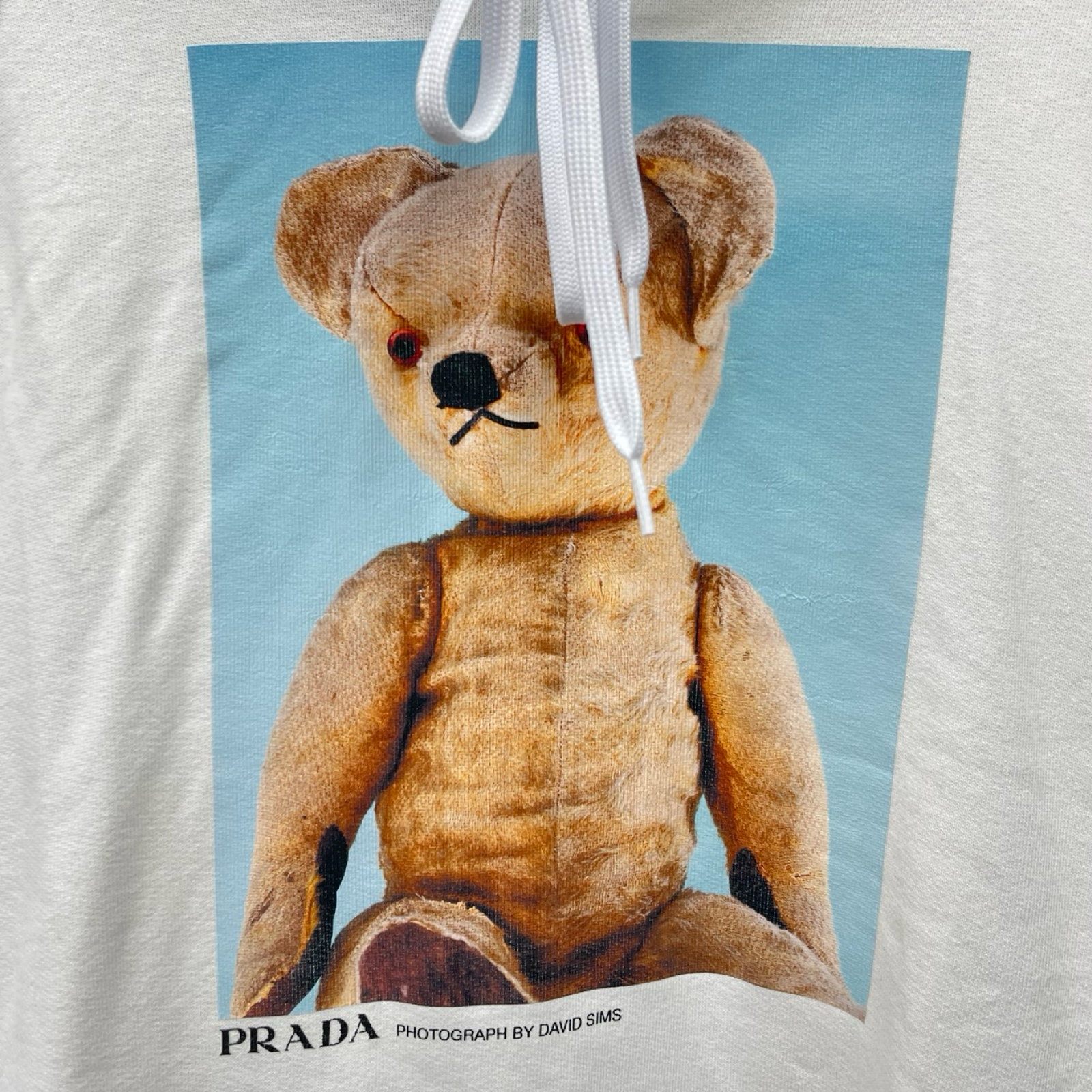 PRADA × David Sims 2021SS Teddy Bear Photo Hoodie UJL12A S221 123D Size M