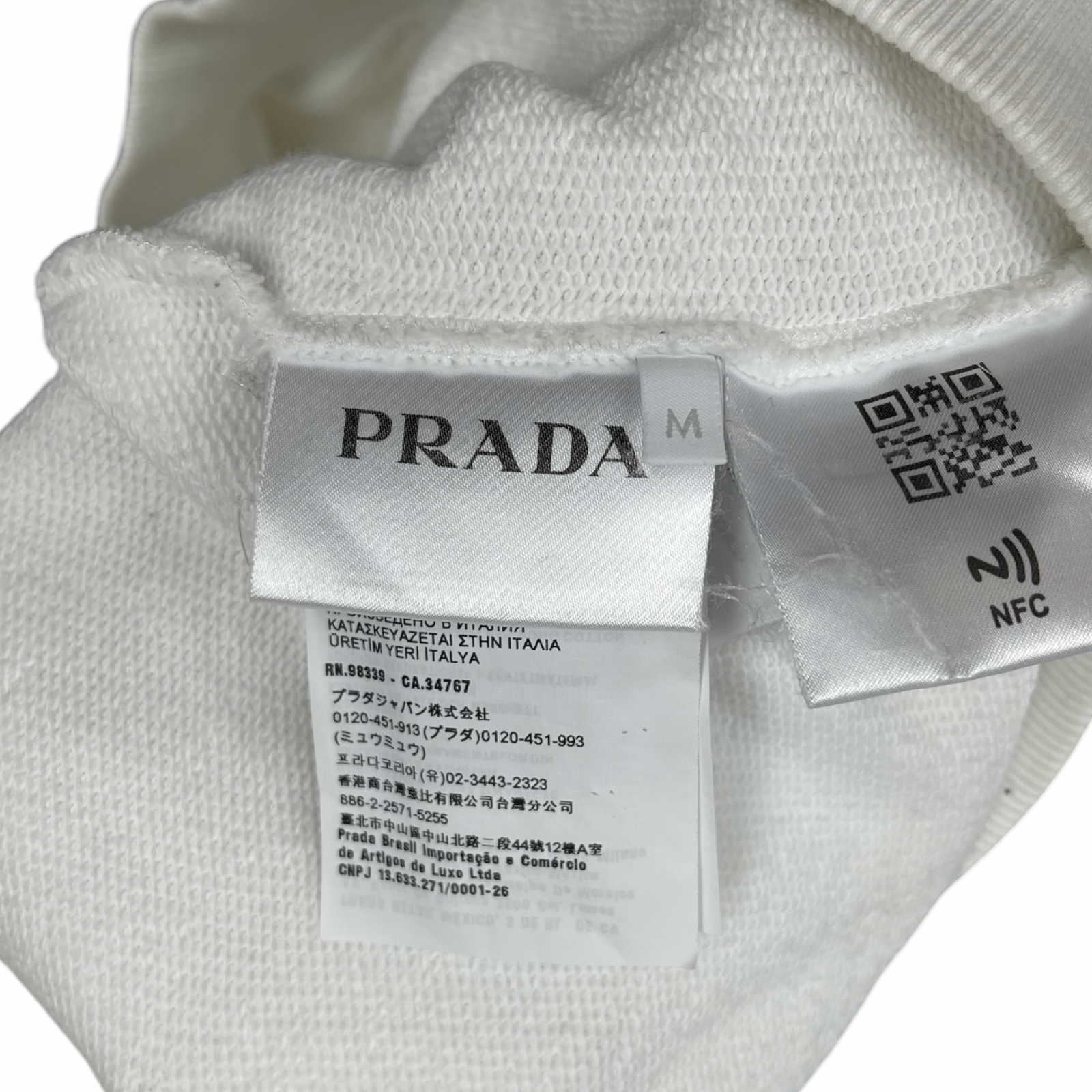 PRADA × David Sims 2021SS Teddy Bear Photo Hoodie UJL12A S221 123D Size M