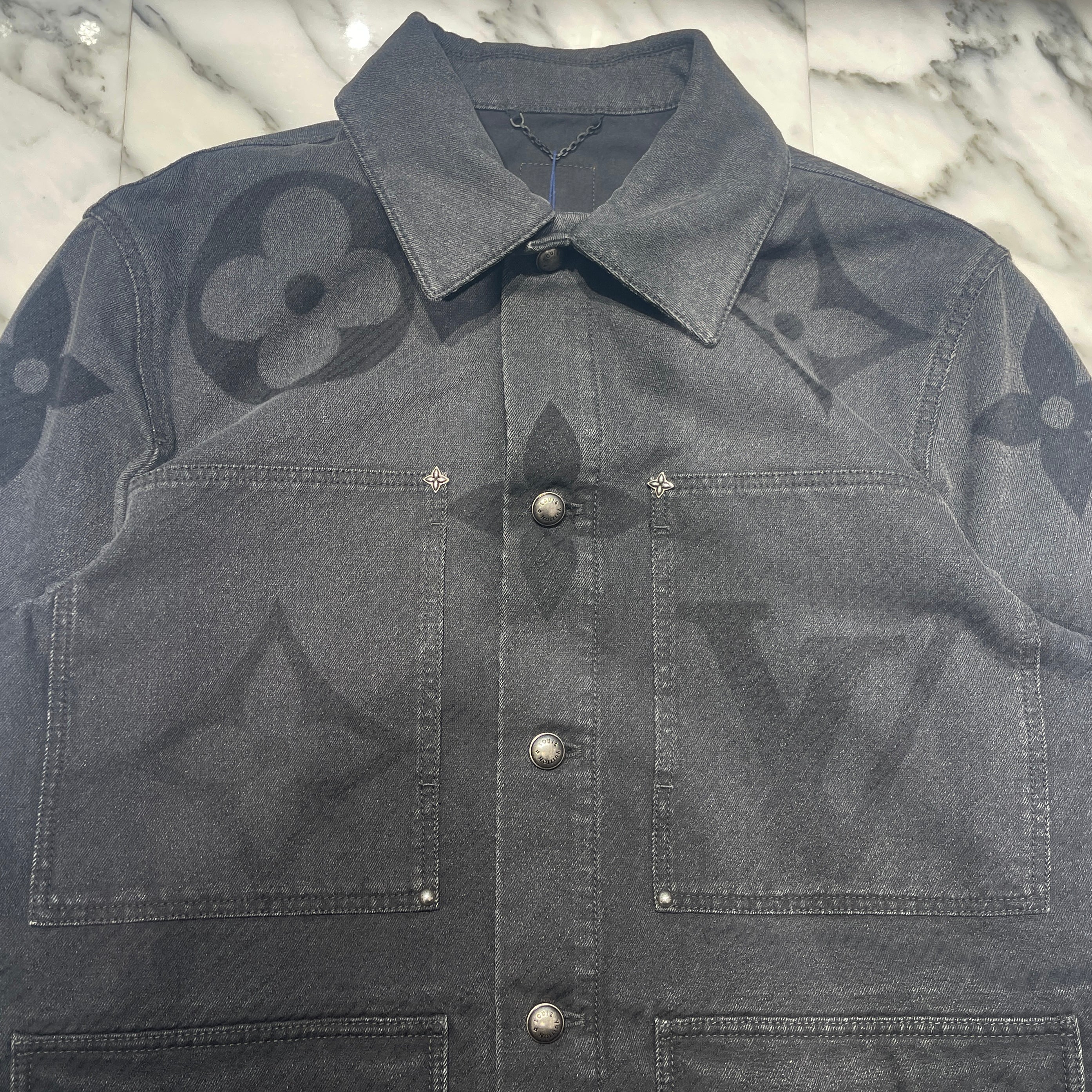 LOUIS VUITTON 2020SS Monogram Denim Jacket 1AFYCH Size 56
