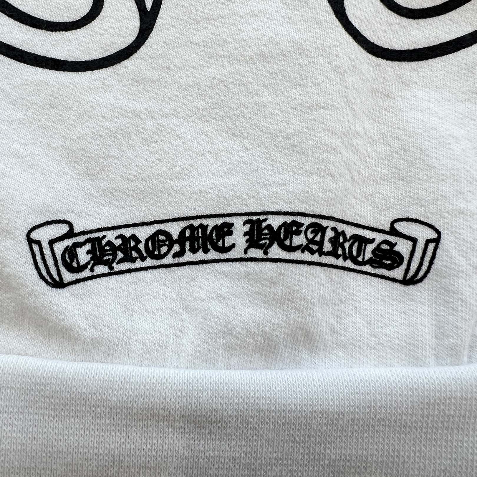 CHROME HEARTS Floral Cross Horseshoe Crewneck Sweat Shirts Size XL クロムハーツ フローラルクロス ホースシュー クルーネック スウェットシャツ サイズXL