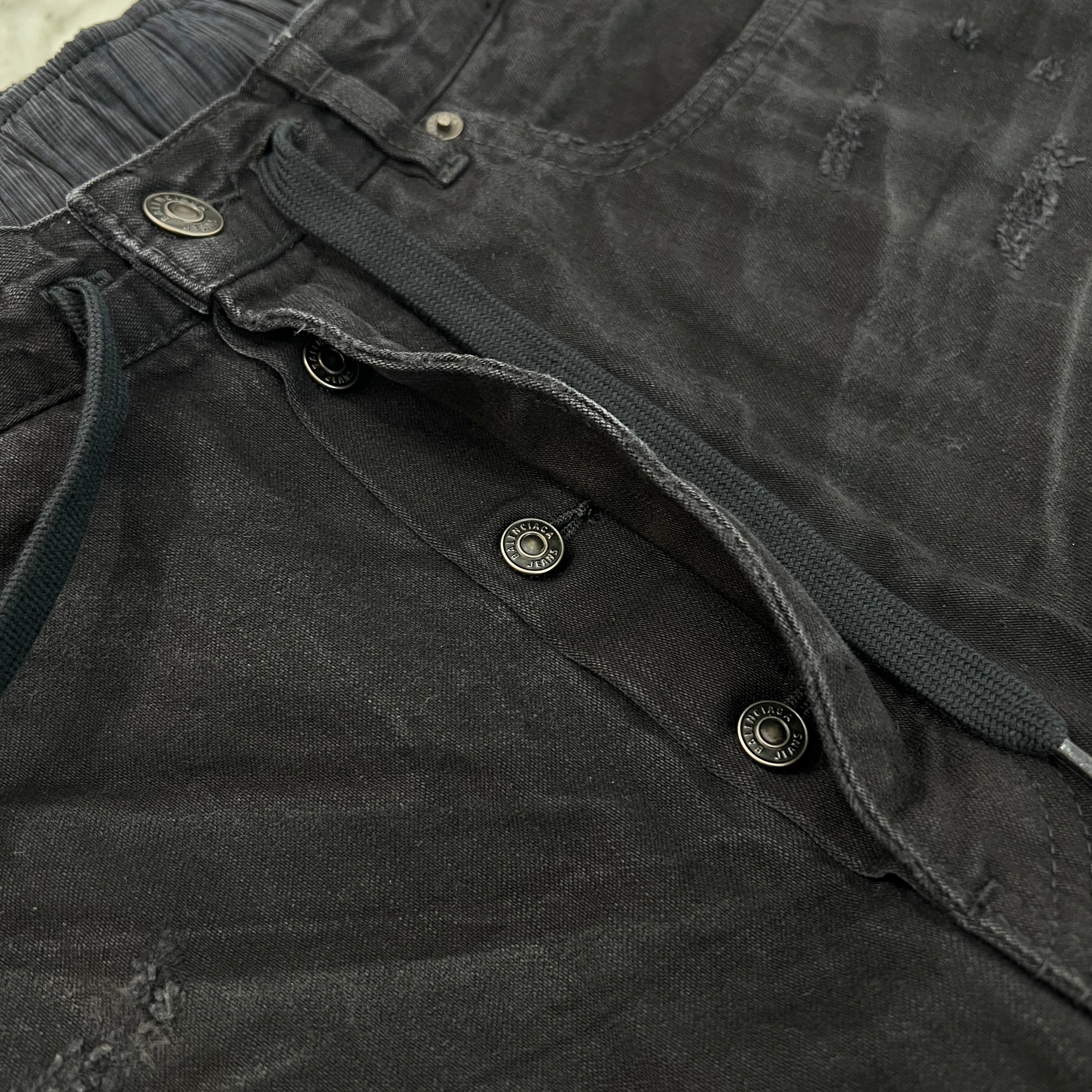 BALENCIAGA 2024AW Patch Work PYJAMA Wide Denim Pants 794216 TQW54 Size XS バレンシアガ パッチワーク パジャマ ワイドデニムパンツ サイズXS