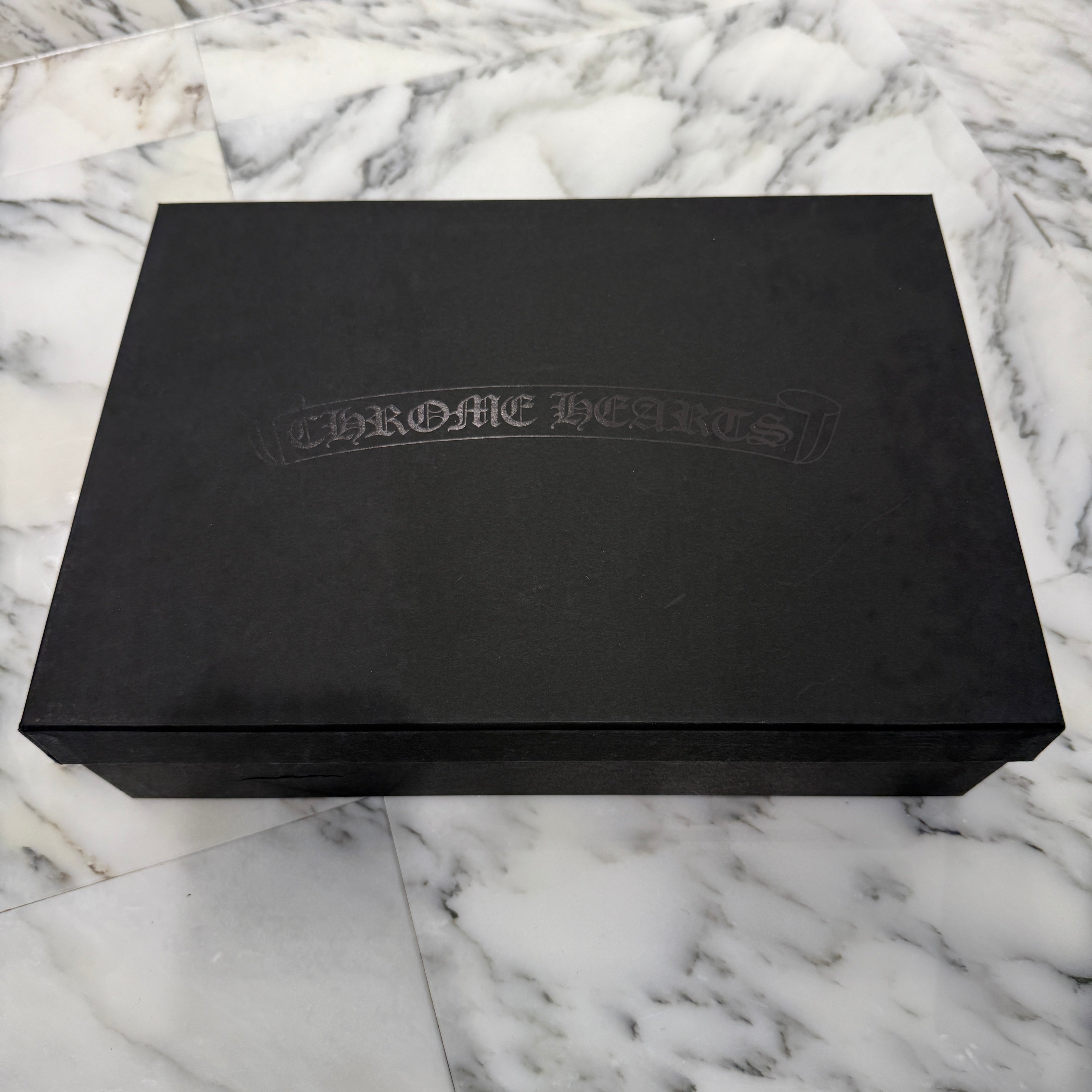 CHROME HEARTS Leather Cross Patch Flat Sandals Size 42 クロムハーツ クロスレザーパッチ フラットサンダル サイズ42