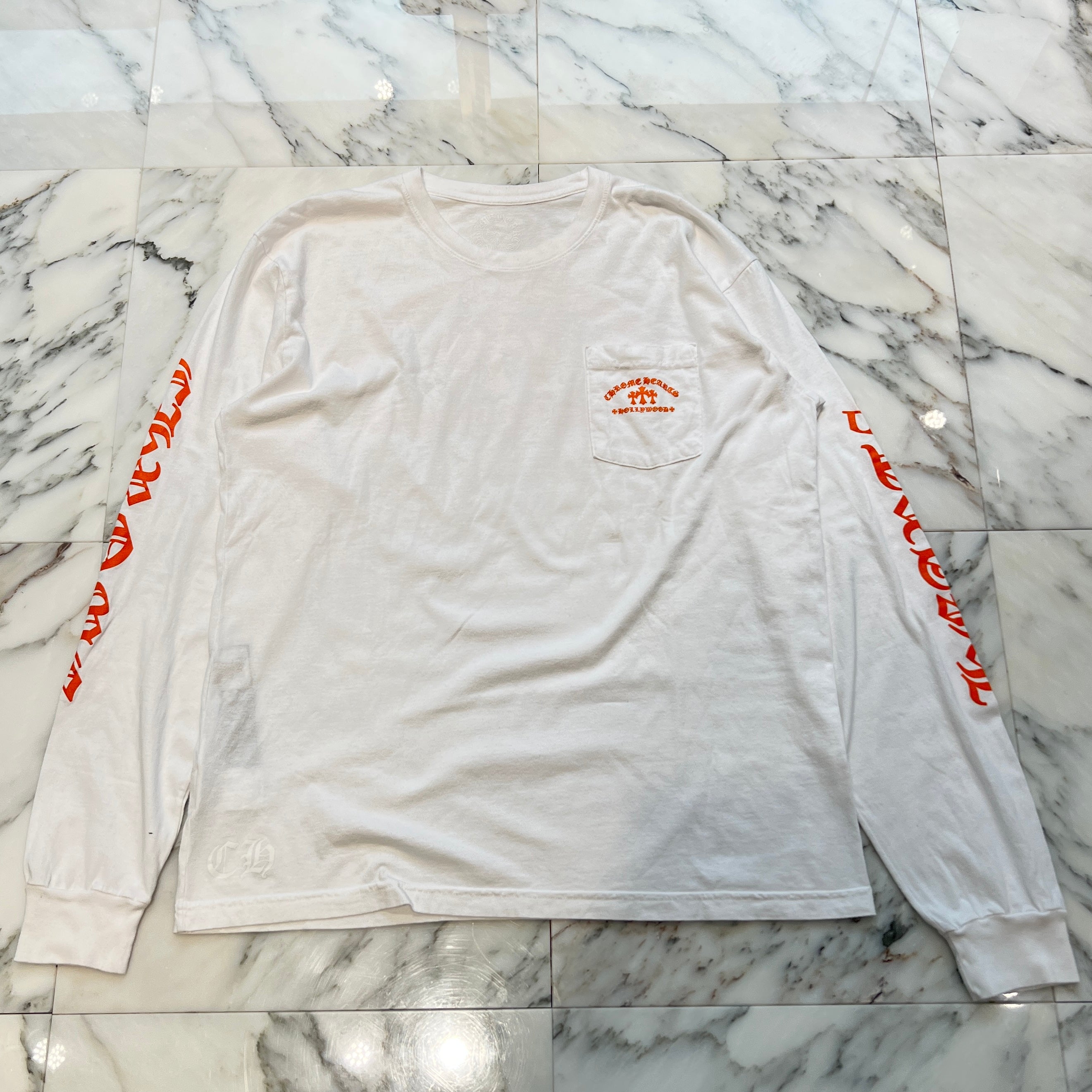 CHROME HEARTS King Taco 3 Cemetery Cross Print Long Sleeve Tee Size XL クロムハーツ キングタコ 3 セメタリークロス プリント ロングスリーブ Tシャツ サイズXL